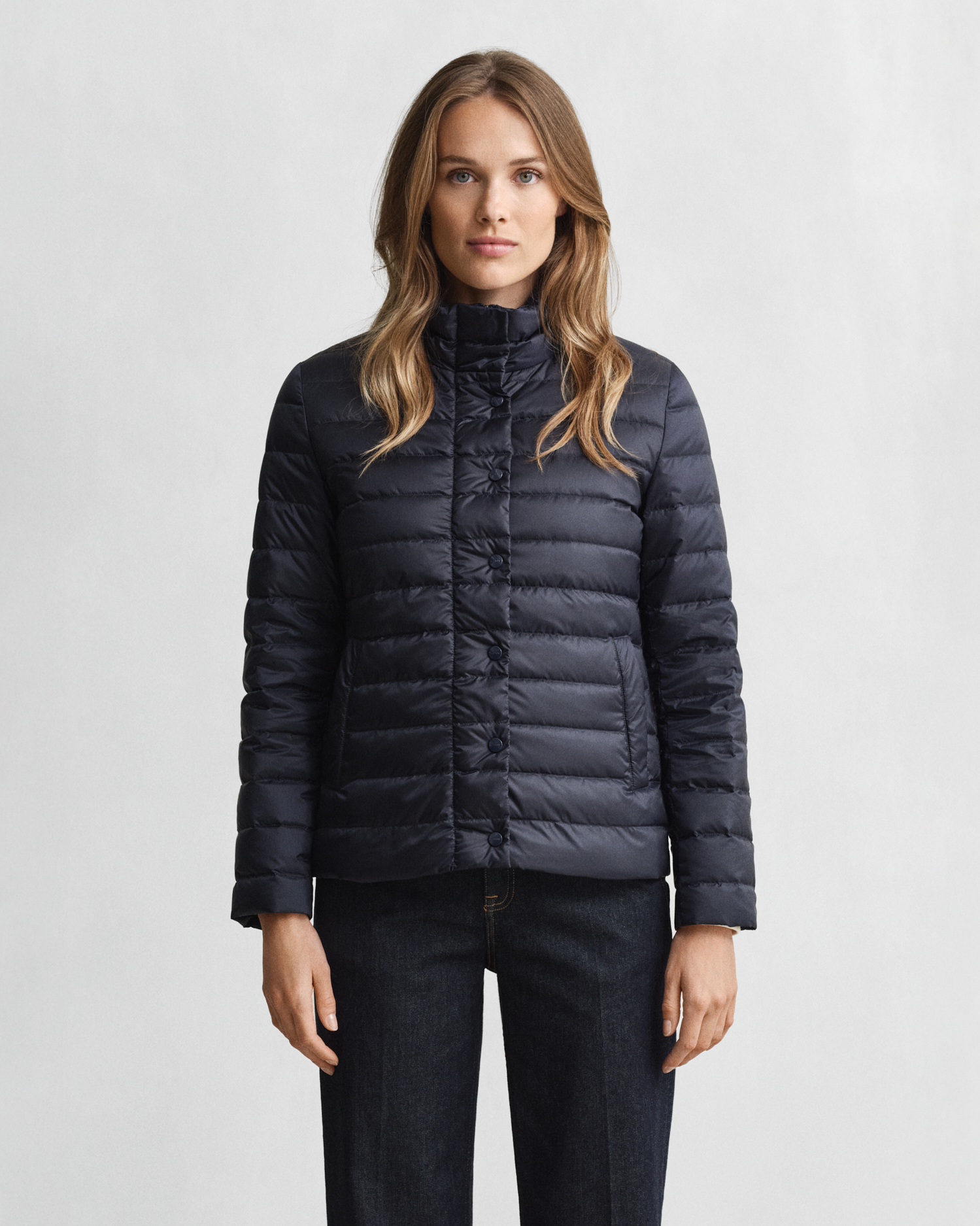 Gant Light Down Jacket In Blue