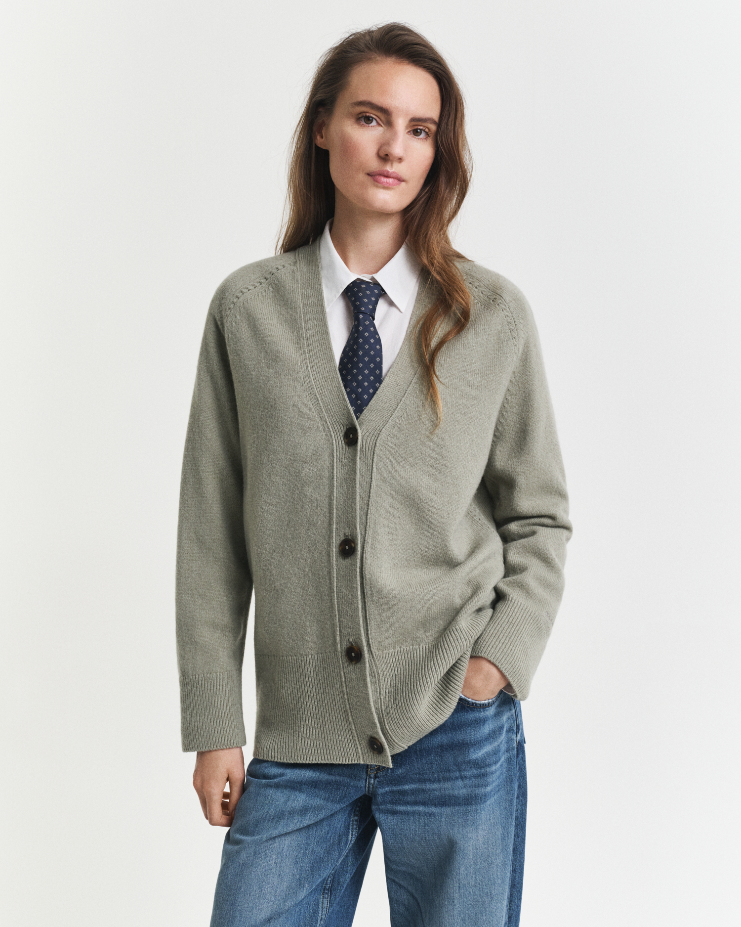 Gant Women's Wool Cashmere Blend Cardigan ) Xxl