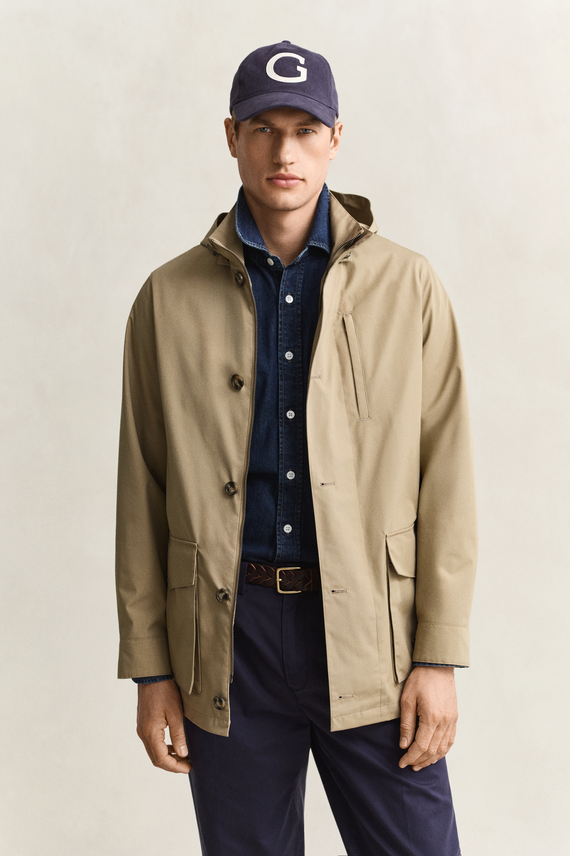 Gant Men's Beige Double Jacket (Xxxl) Light Taupe