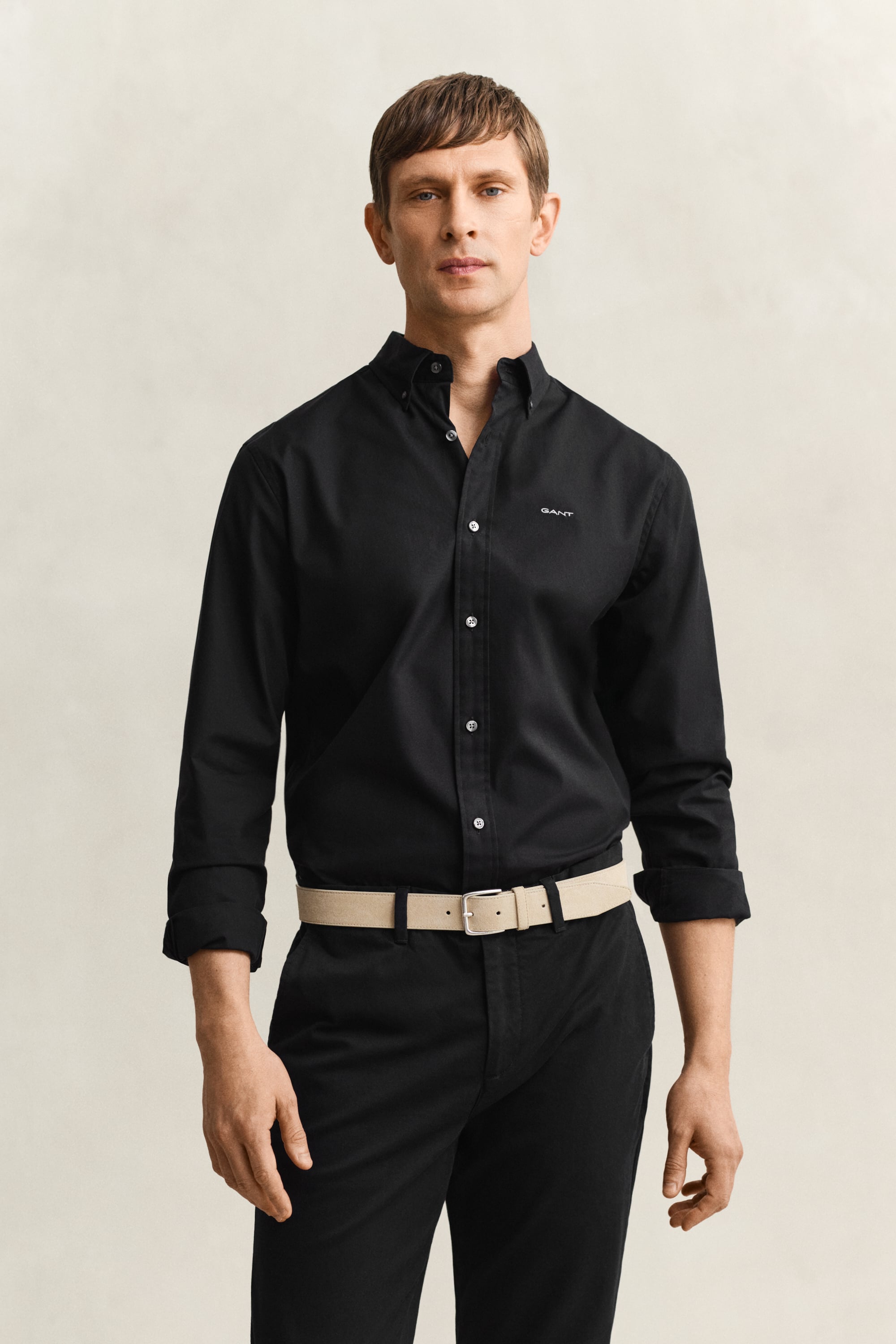 Gant Men's Black Pinpoint Oxford Shirt (Xxl)