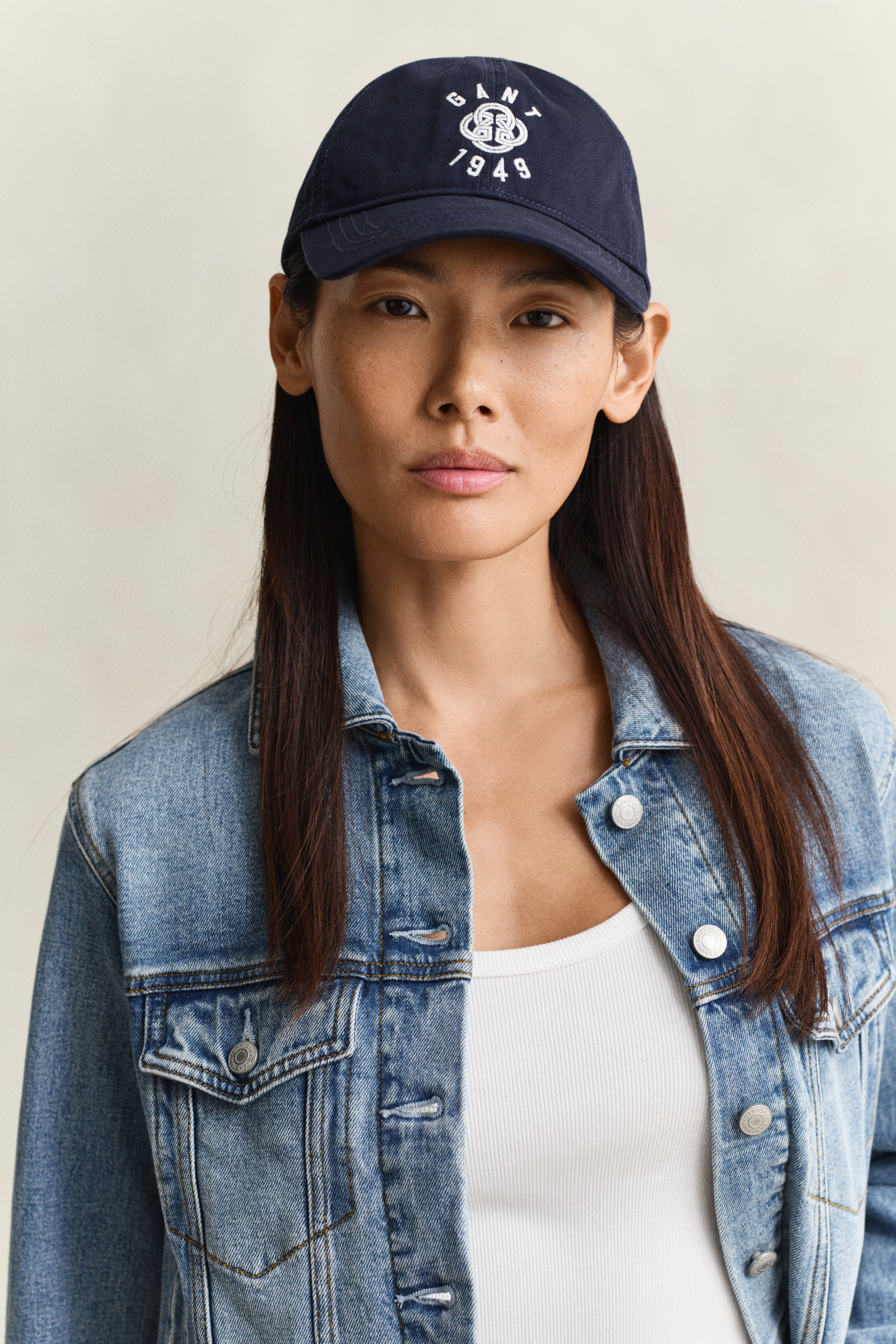 Gant Women's Navy Graphic Cotton Twill Cap (One Size) Evening Blue