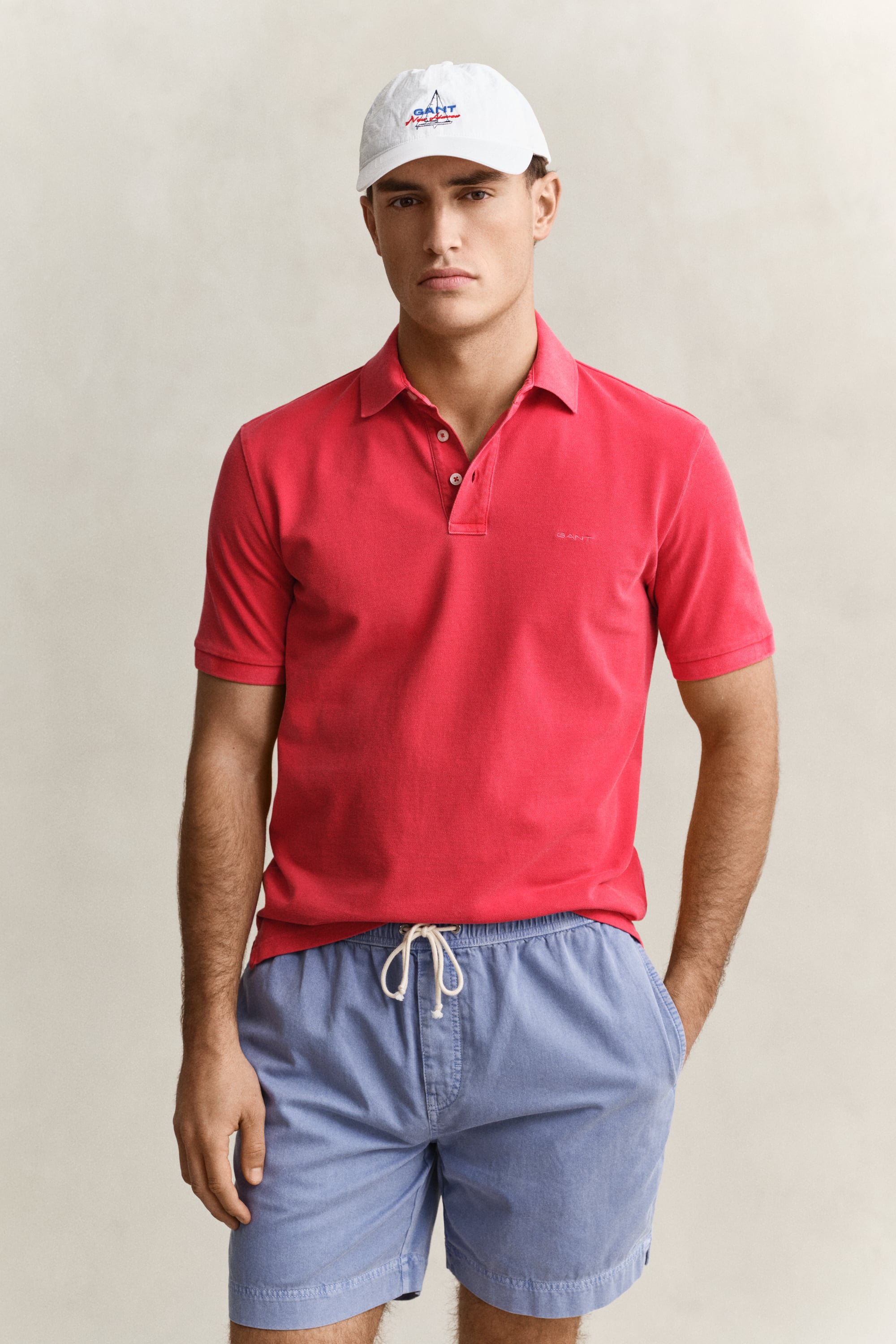 Gant Men's Rose Red Sunfaded Polo Shirt (Xxl)