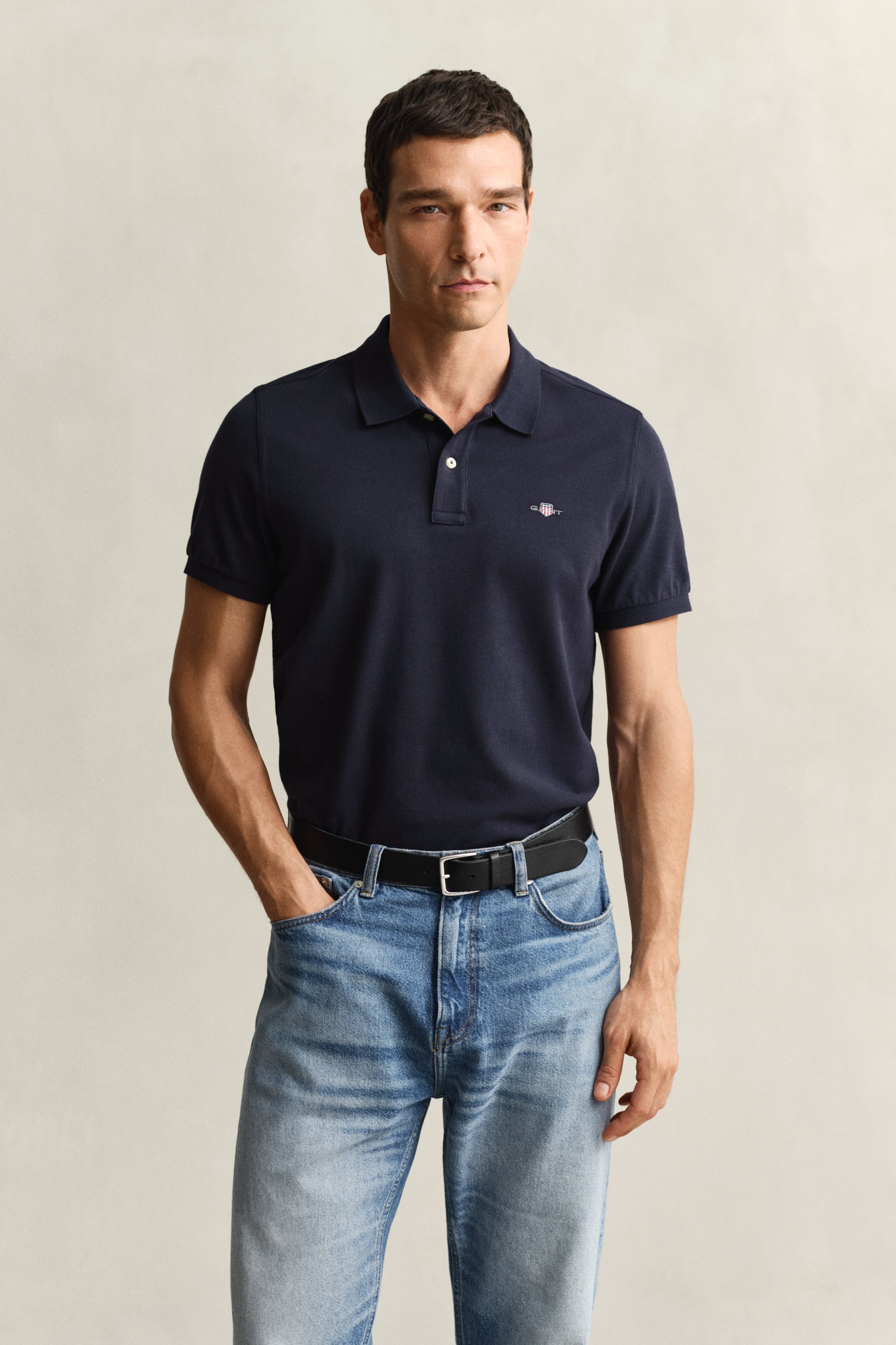 Gant Men's Navy Regular Fit Polo Shirt (Xxl) Evening Blue