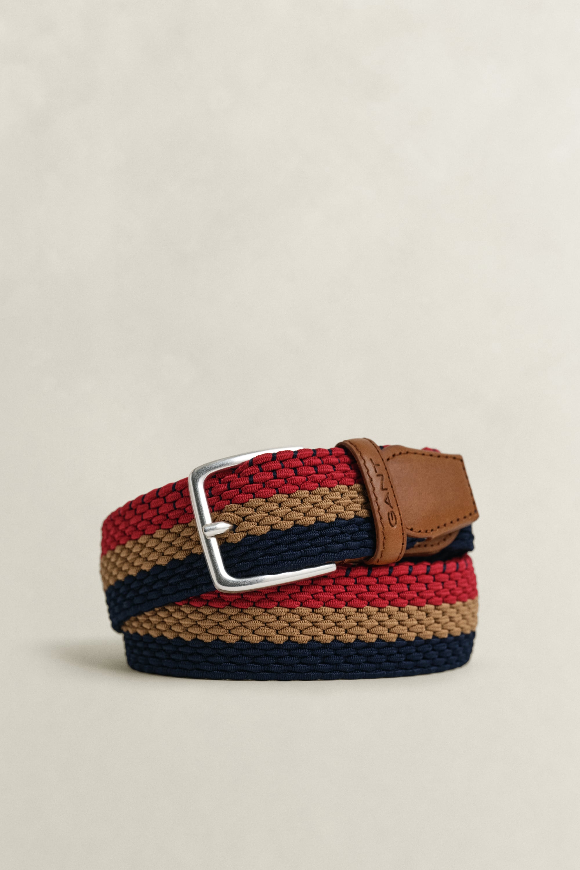 Gant Men's Navy Braided Striped Belt (95/38) Evening Blue