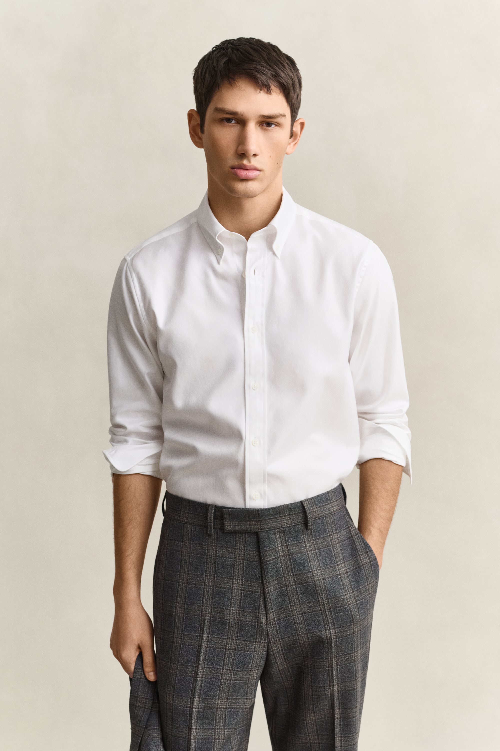 Gant Men's White Twill Dress Shirt (Xl)