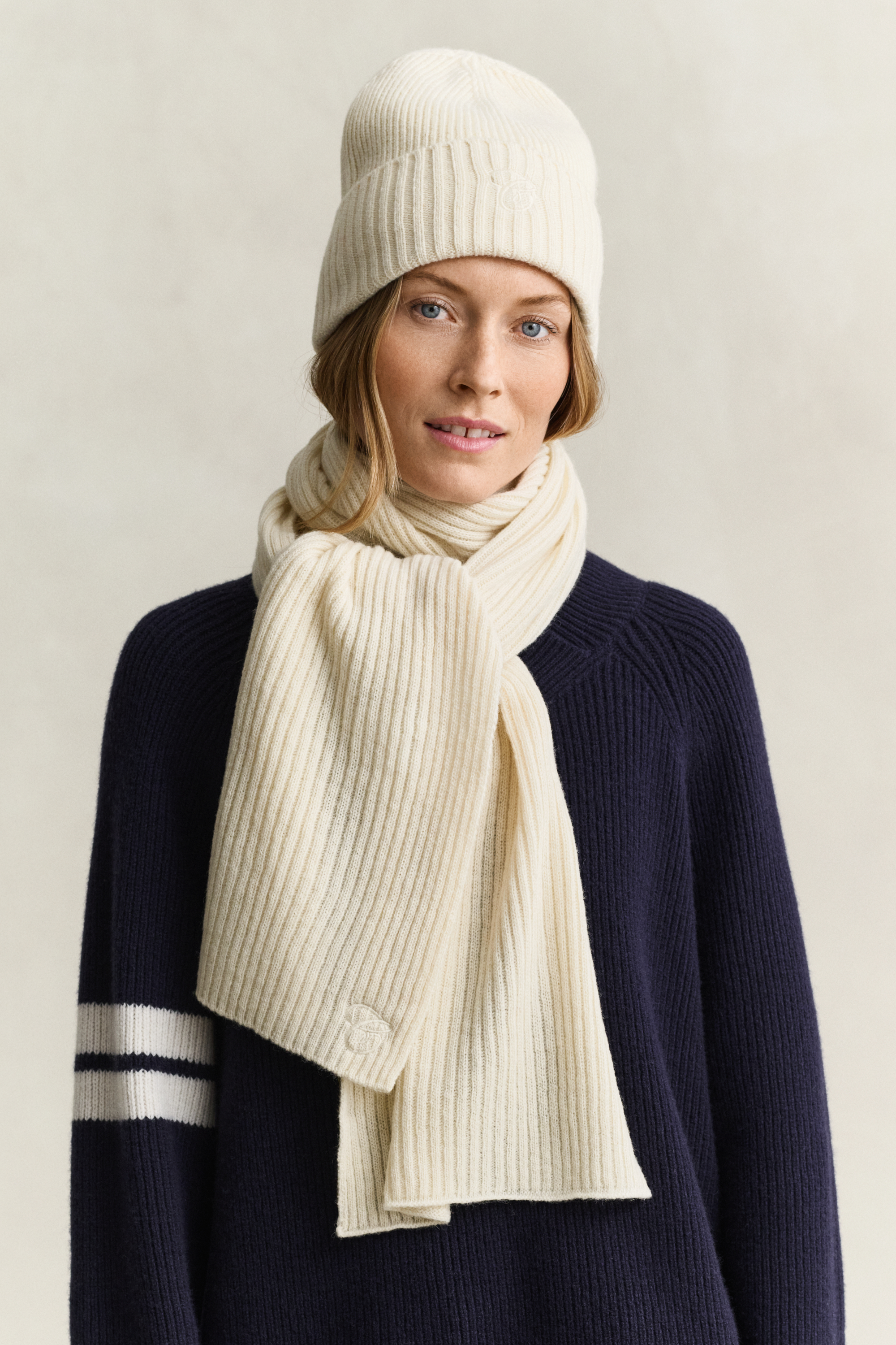 Embroidered Scarf & Beanie Gift Set