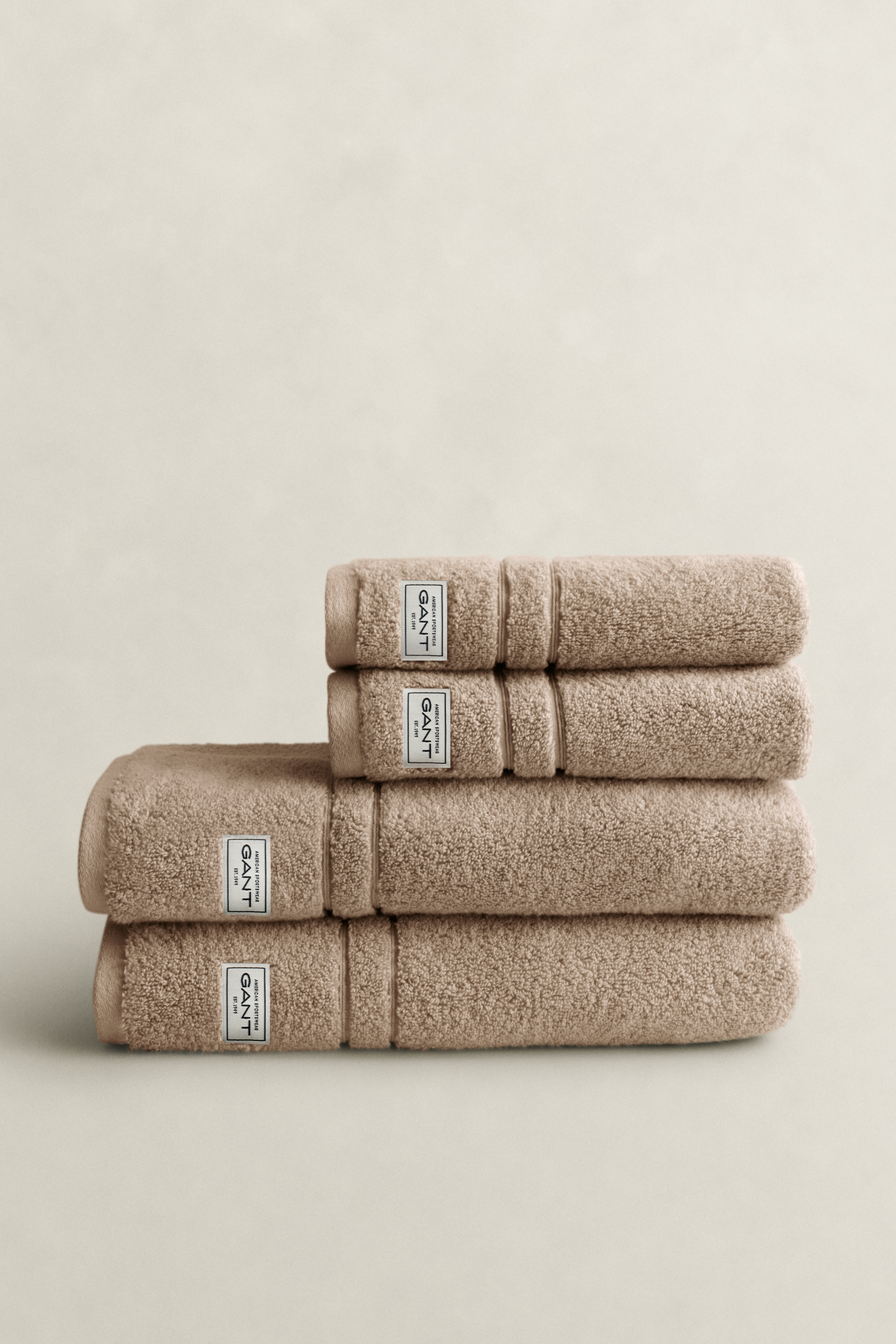 Gant Unisex Silver Sand Home Decor 4-Pack Premium Towels (50X70+70X140)