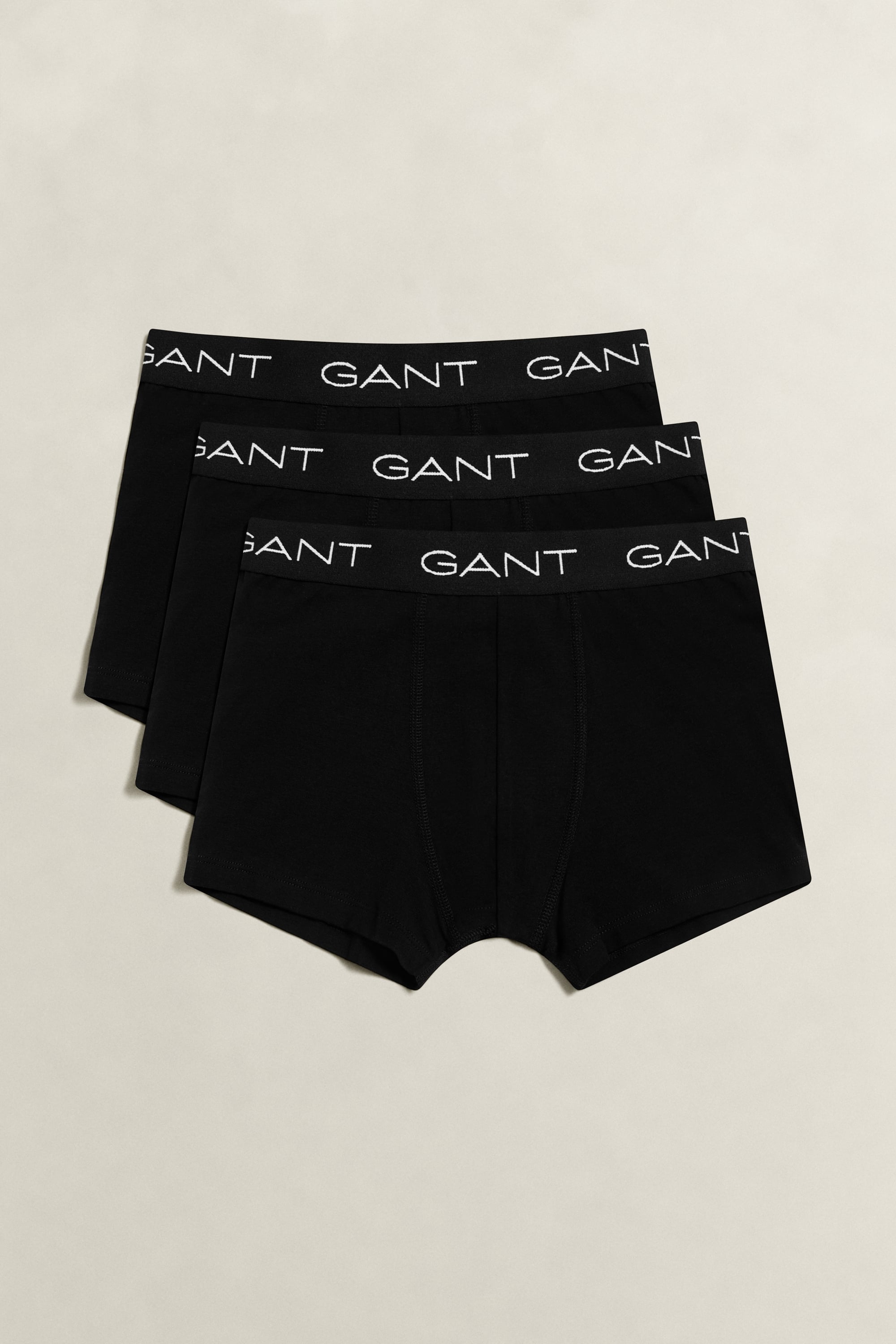 Gant Men's Black Teens Teen Boys 3-Pack Boxer Briefs (134/140)