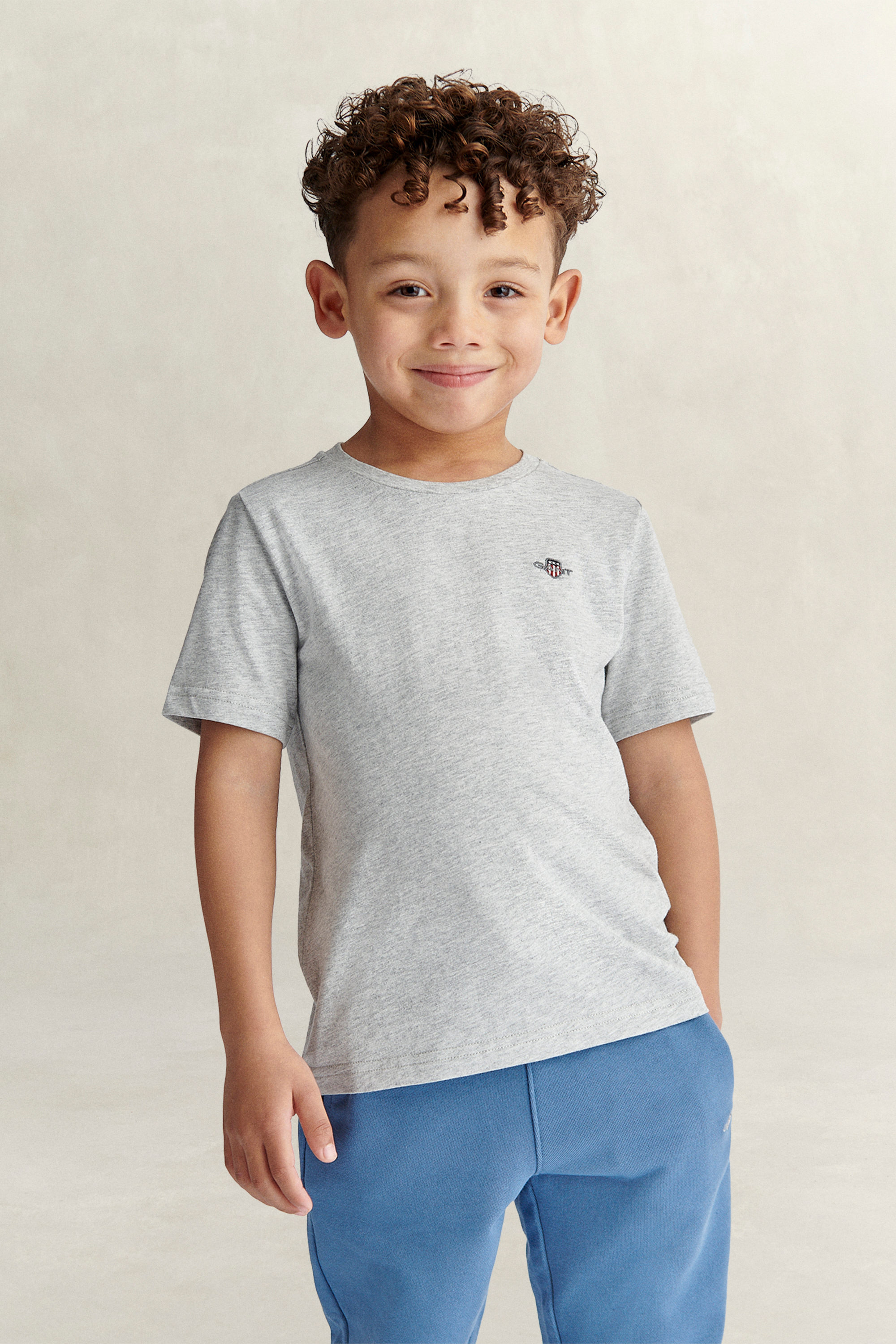 Gant Unisex Kids Grey Kids Shield T-Shirt (98) Melange