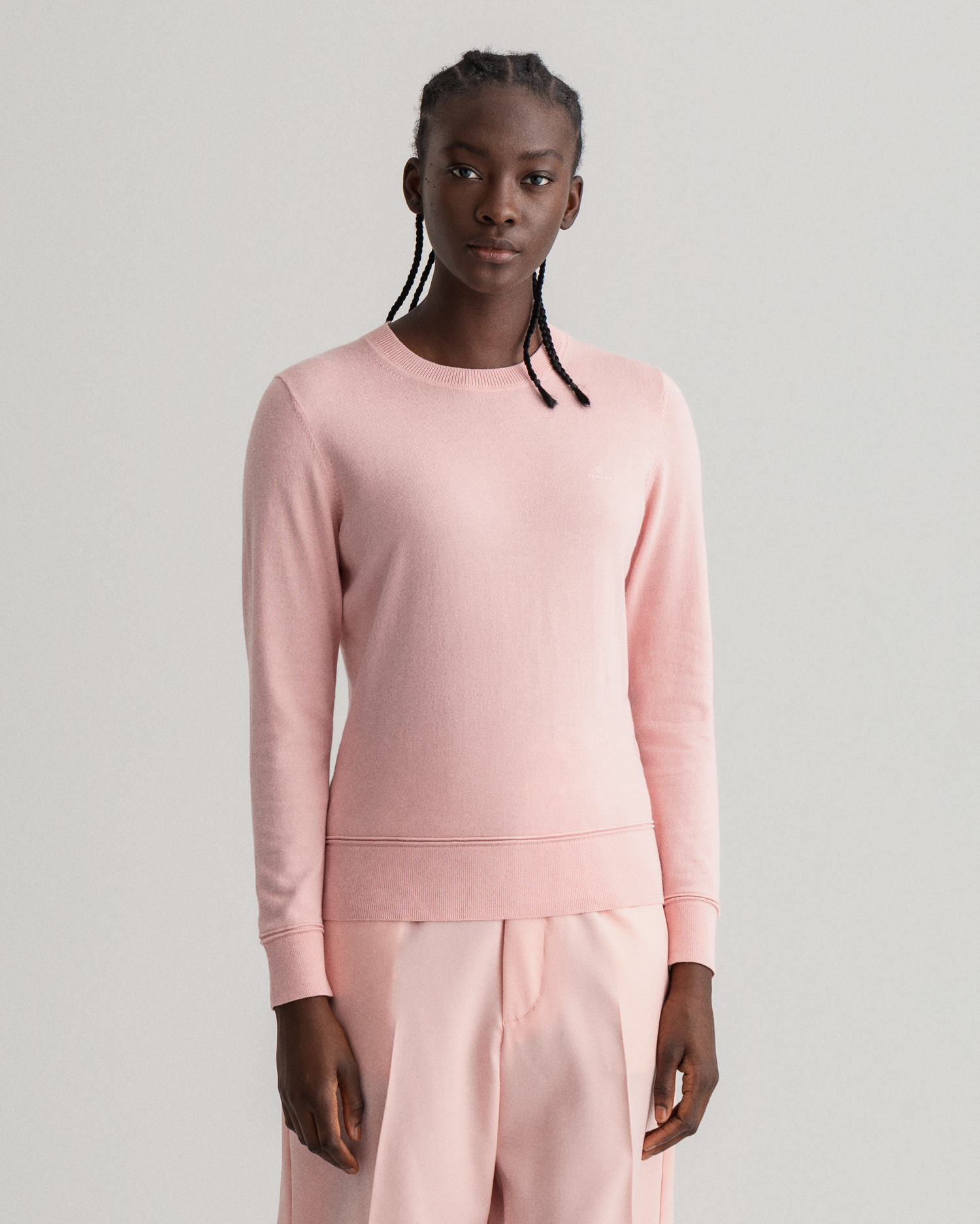 

GANT Women Light Cotton Crew Neck Sweater (XS) Pink