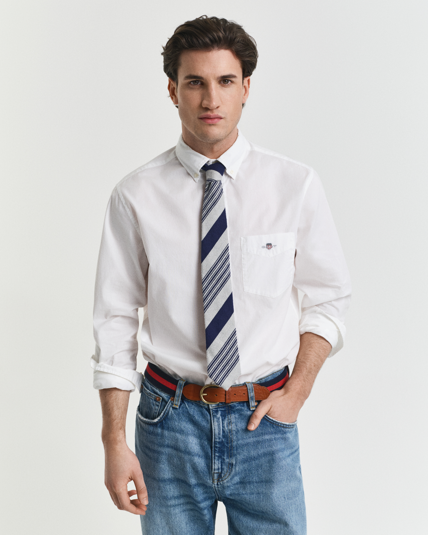 Gant Men's White Regular Fit Classic Poplin Shirt ) Xxl