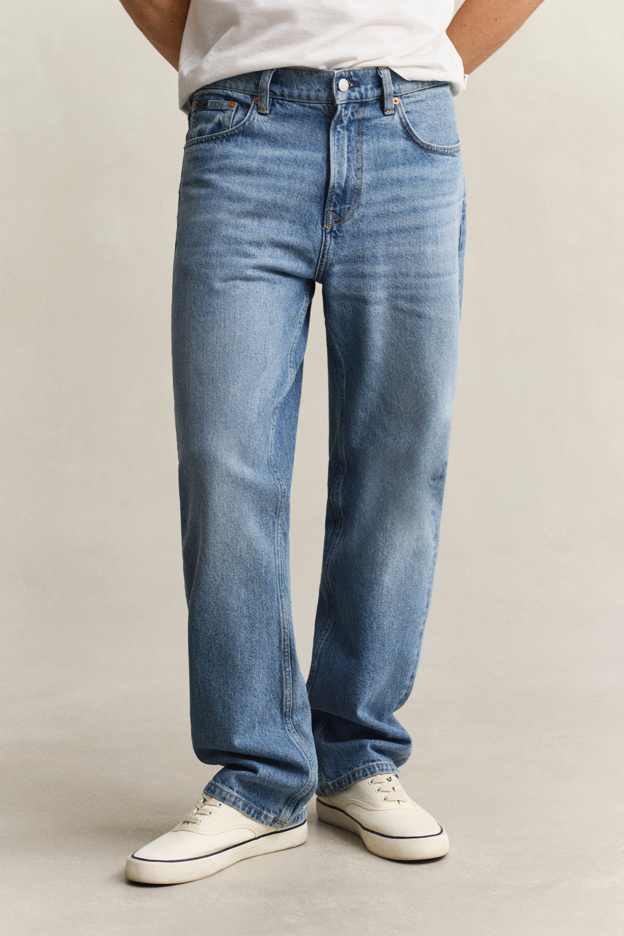Gant Men's Light Blue Straight Fit Jeans (38/32) Semi Worn In