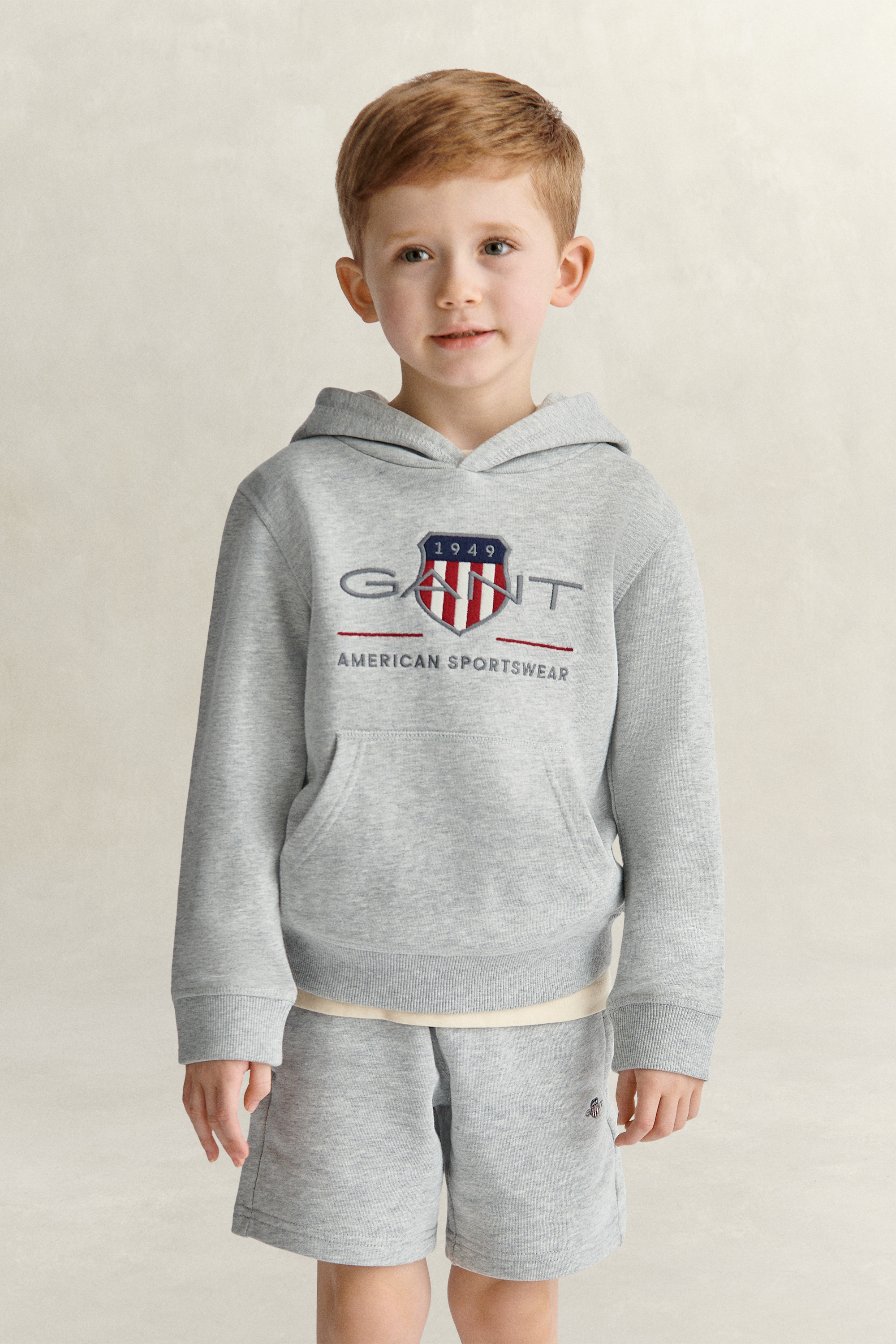 Gant Unisex Kids Grey Kids Archive Shield Hoodie (86) Melange