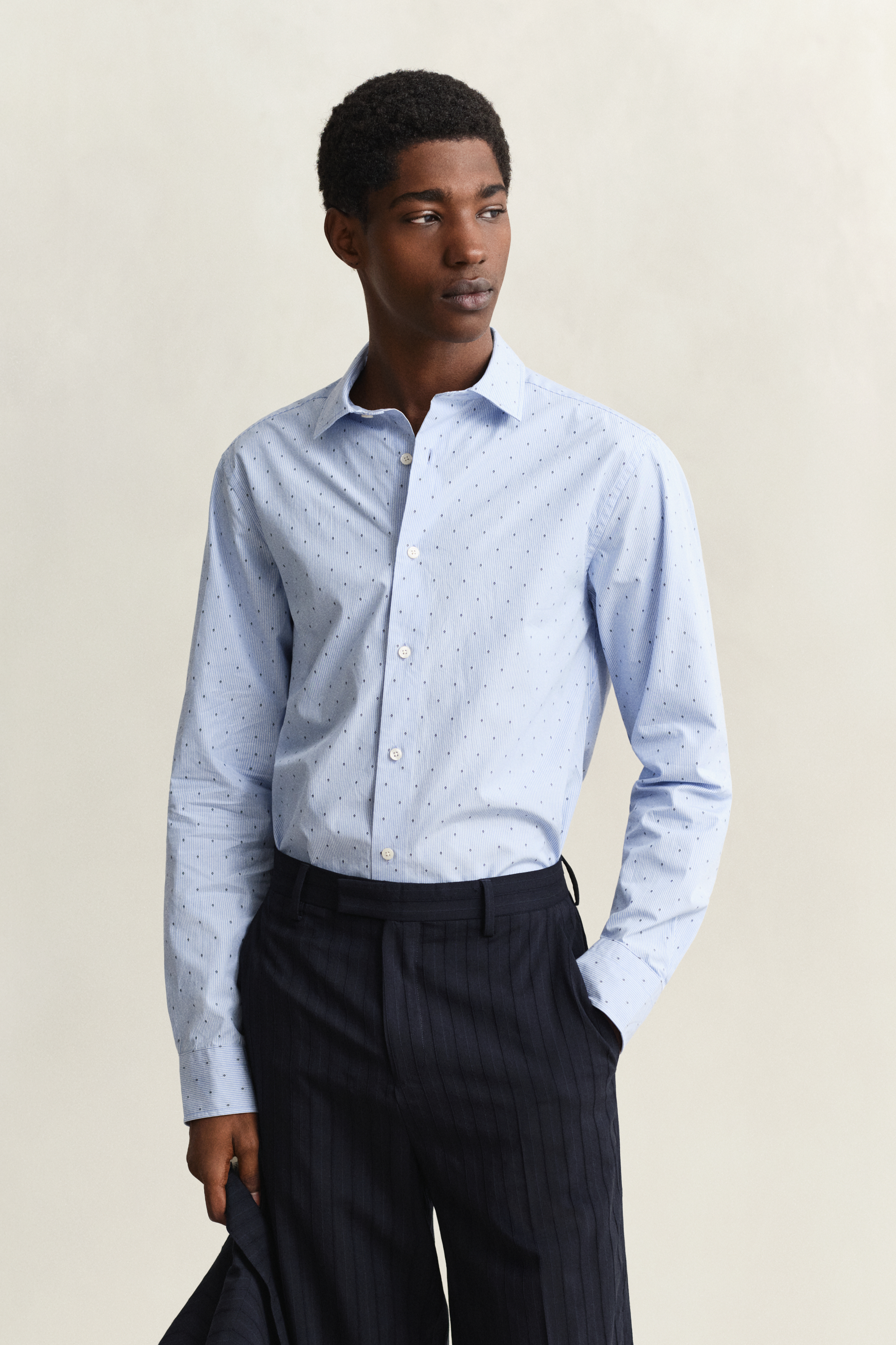 Gant Men's Lavender Blue Fil Coupé Shirt (Xl)