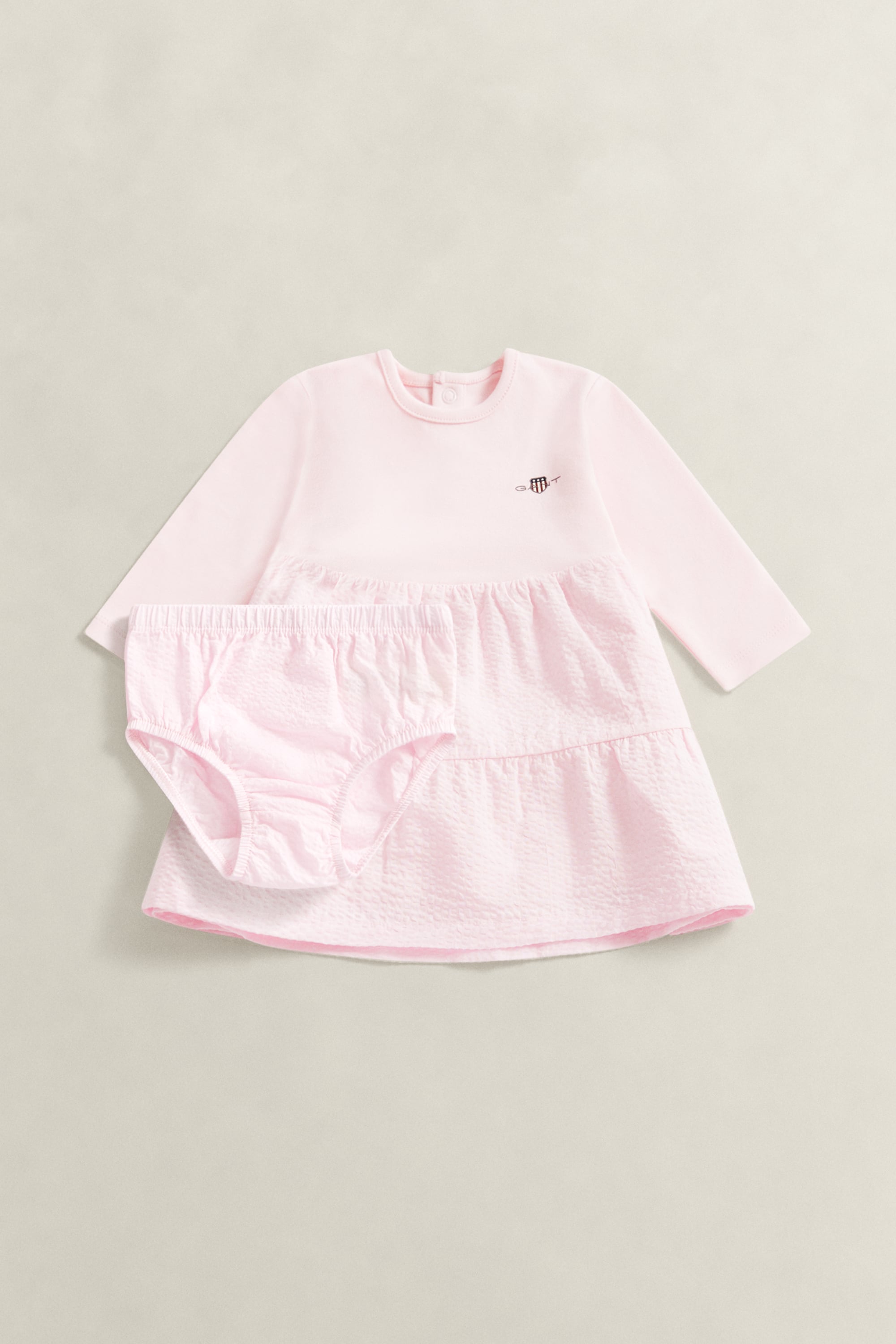 Baby Girls Seersucker Dress & Bloomer Set