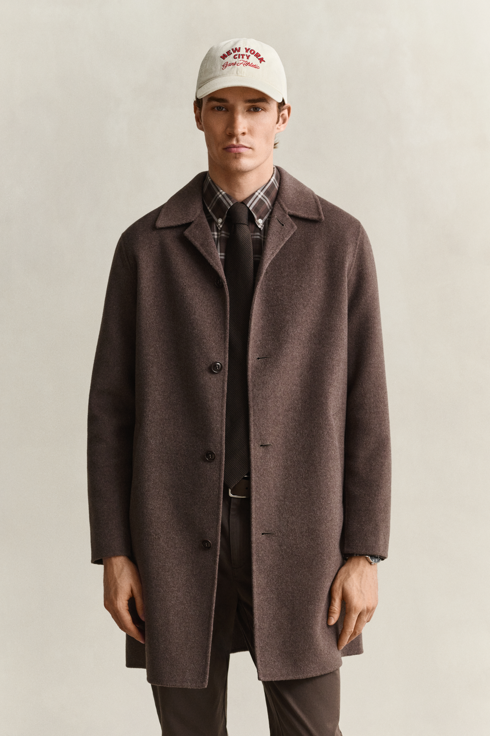 Gant Men's Shadow Brown Handstitched Top Coat (Xxl)