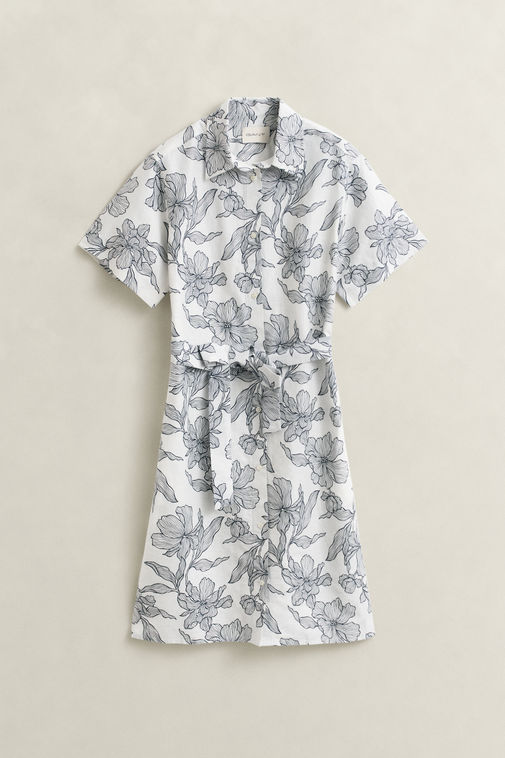 Floral Linen Shirt Dress