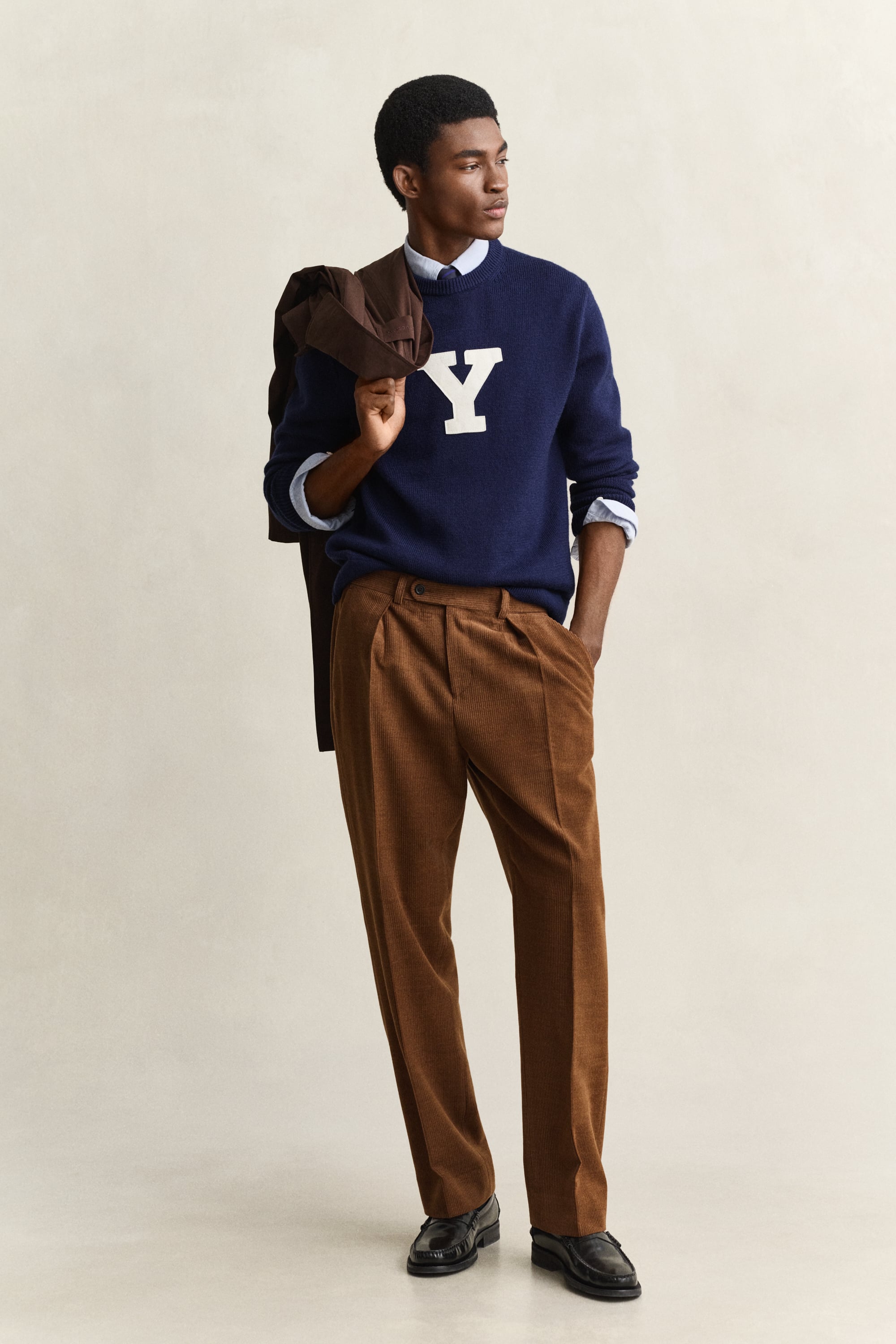 x Yale Merino Wool Sweater MARINE