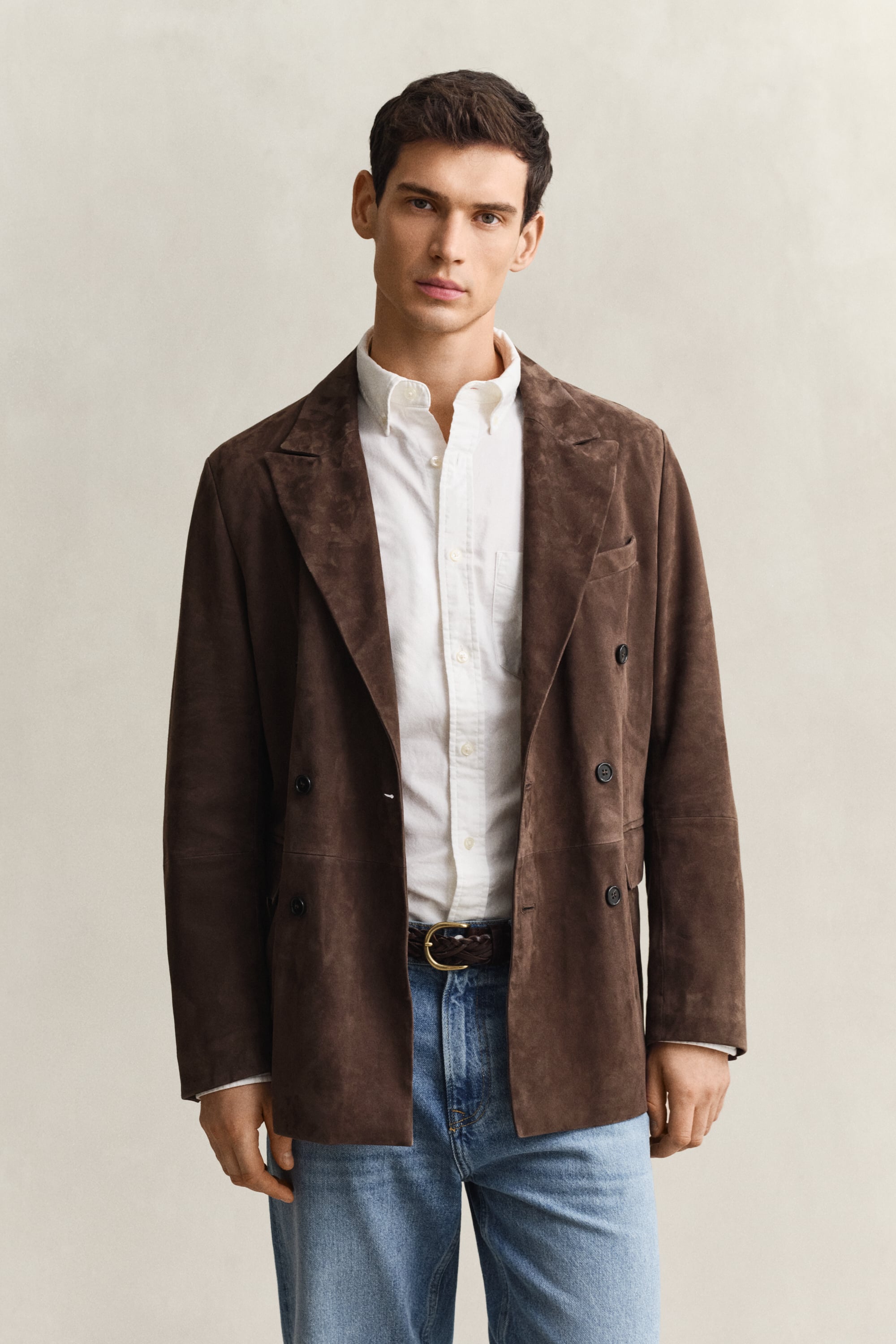 Gant Men's Brown Suede Blazer (46) Rich