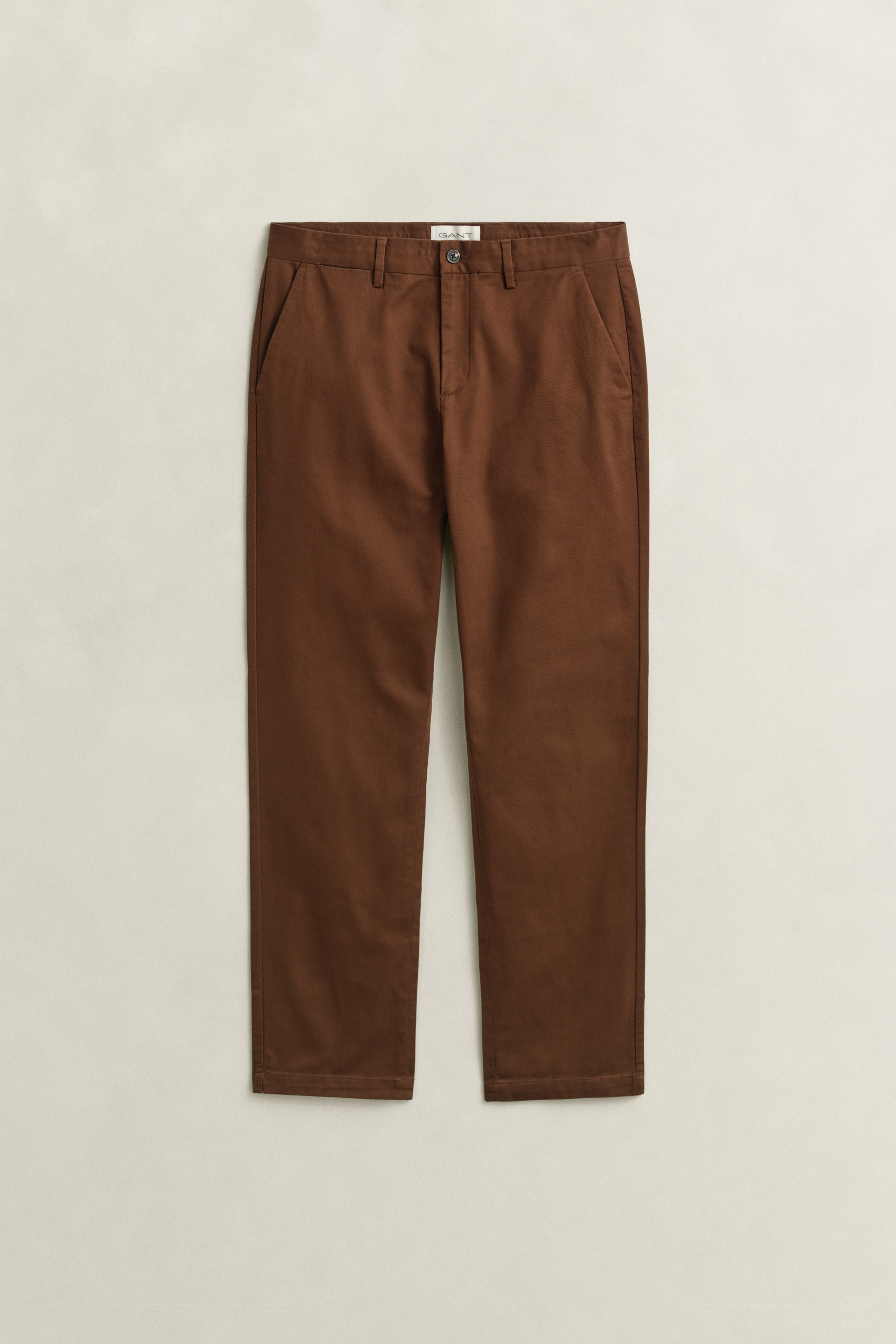 Gant Men's Brown Regular Fit Smart Chinos (44/34) Mahogany