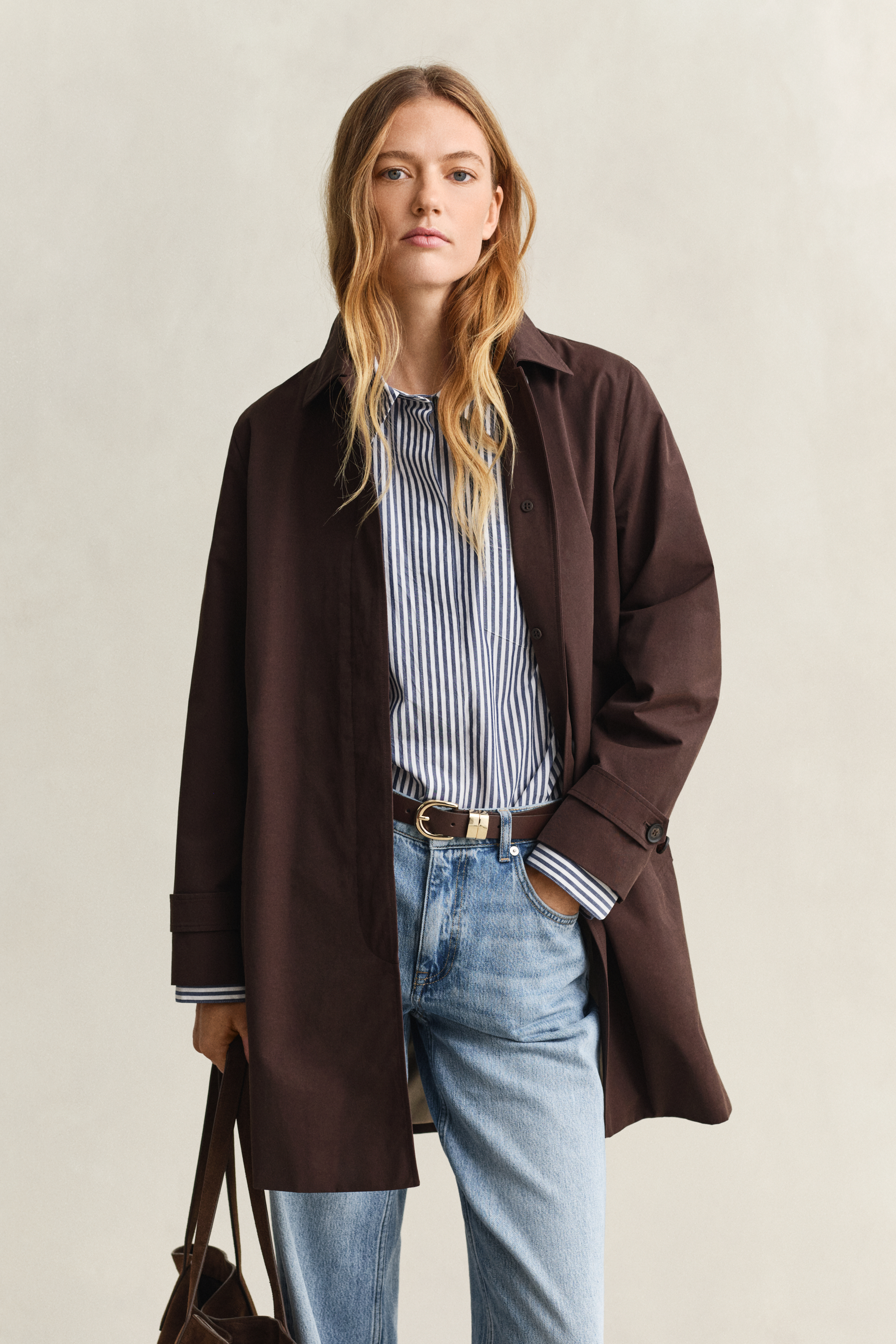 Gant Women's Brown Car Coat (Xxl) Deep