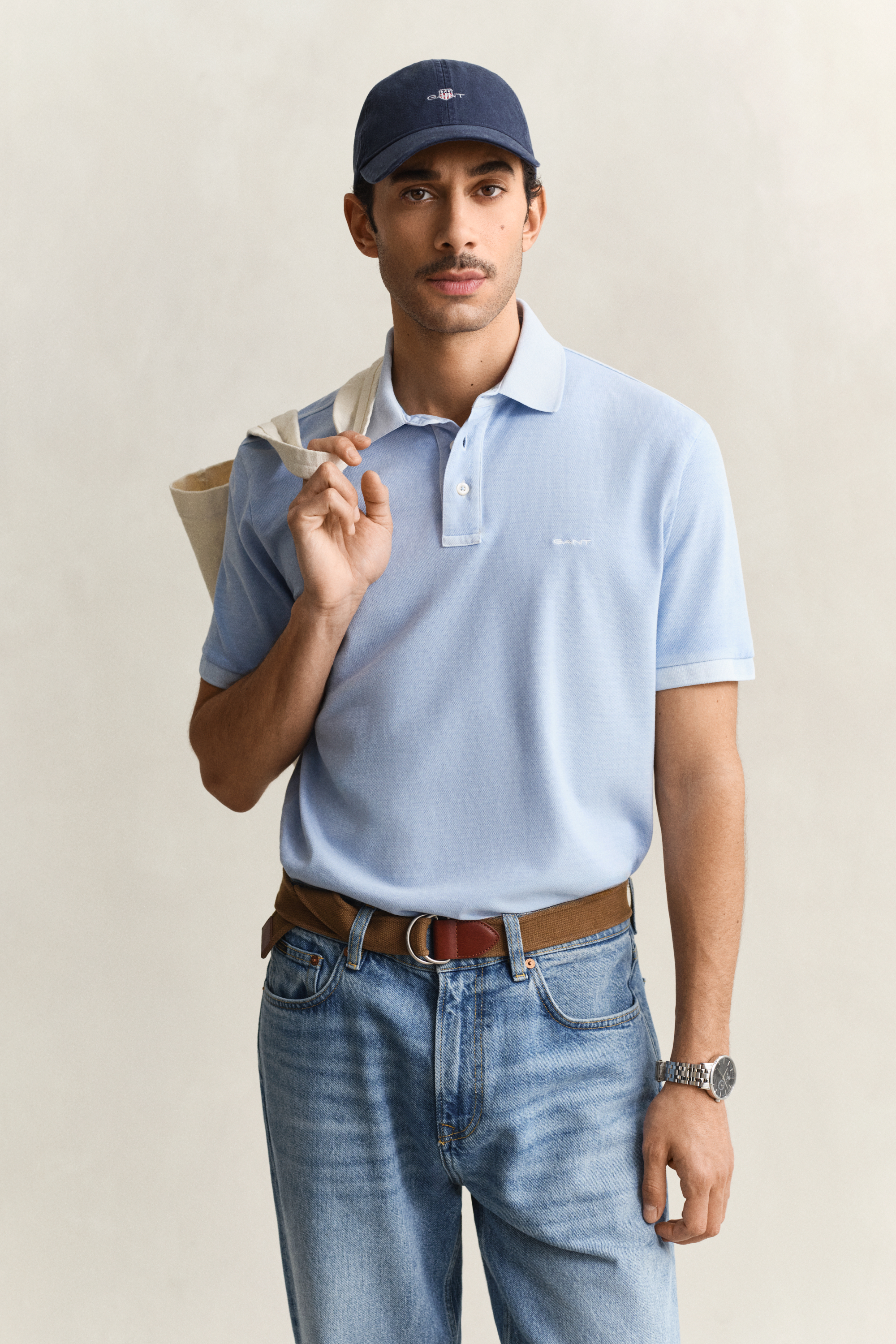 Gant Men's Fresh Blue Sunfaded Polo Shirt (L)