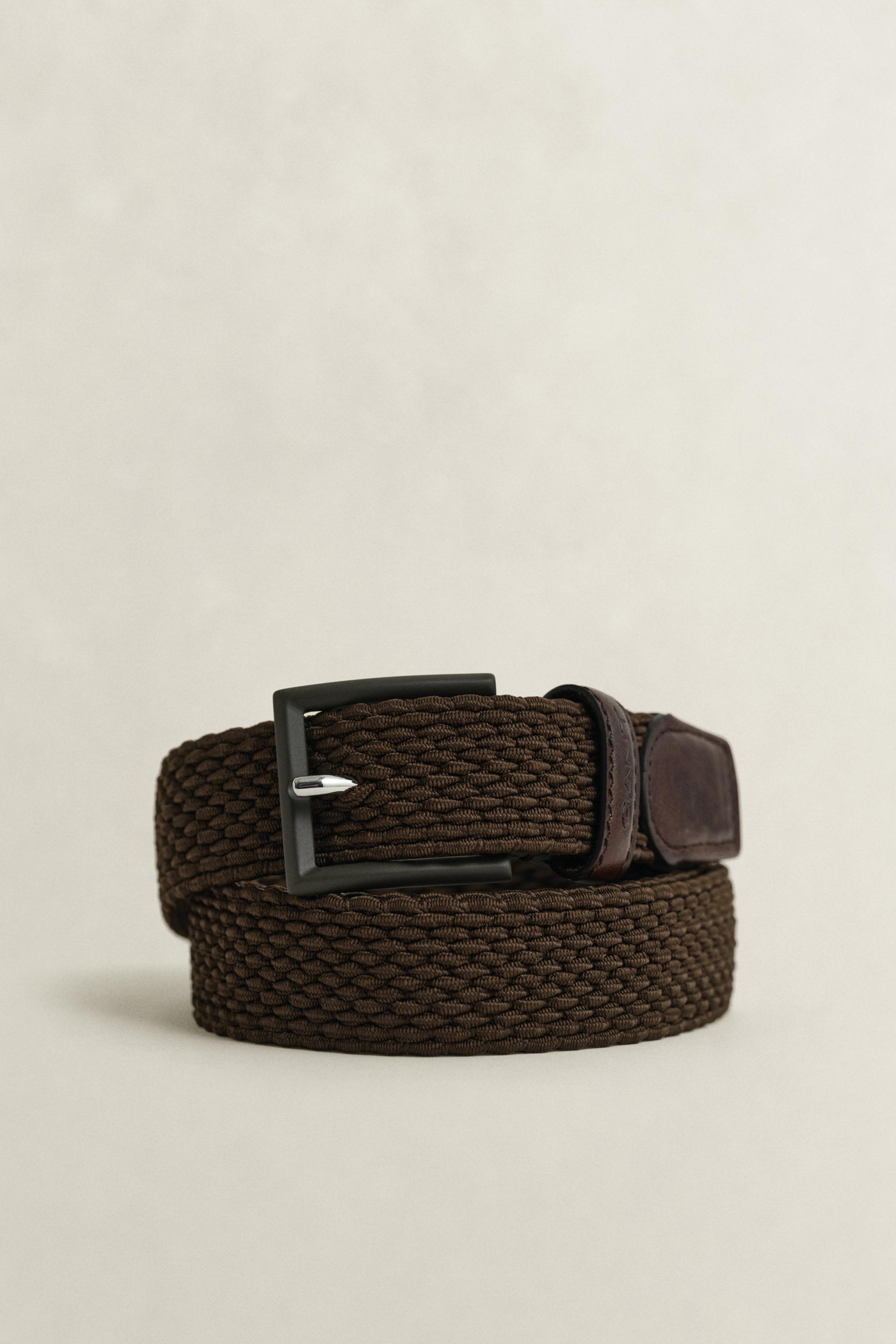 Gant Men's Black Brown Braided Tonal Belt (85/34)