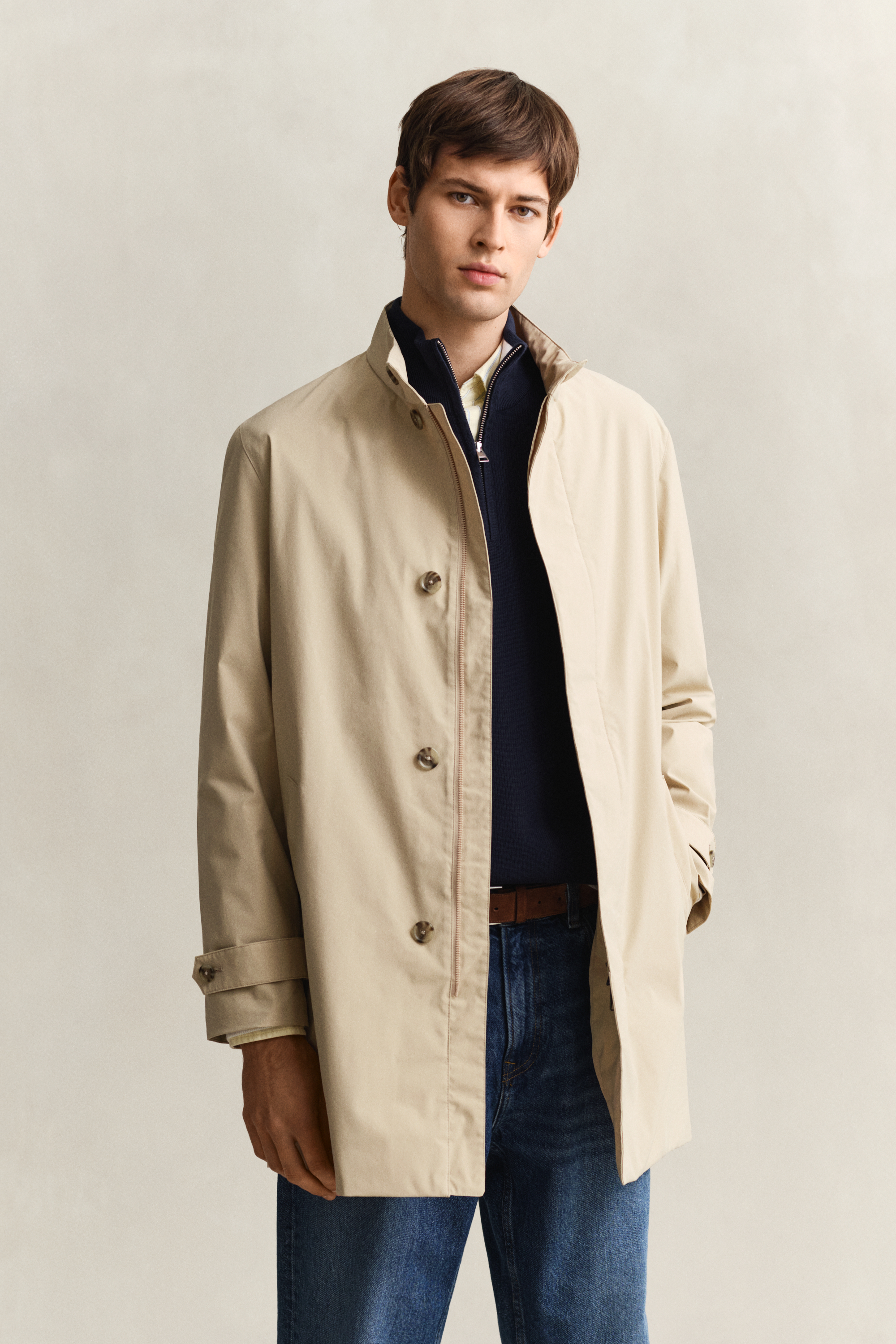 Gant Men's Oat Beige Lightweight Commuter Coat (Xxxl)