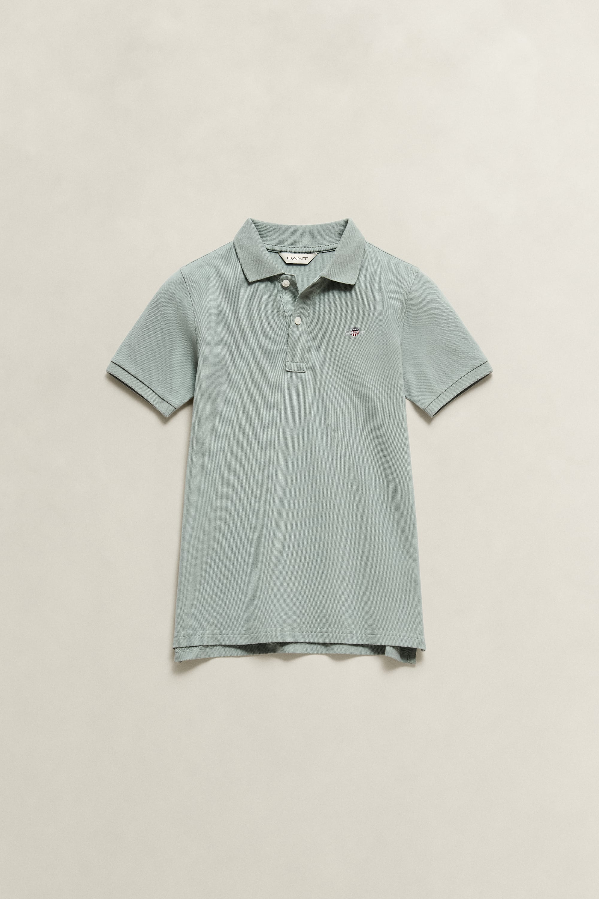 Gant Unisex Kids Ceramic Grey Kids Shield Piqué Polo Shirt (92)