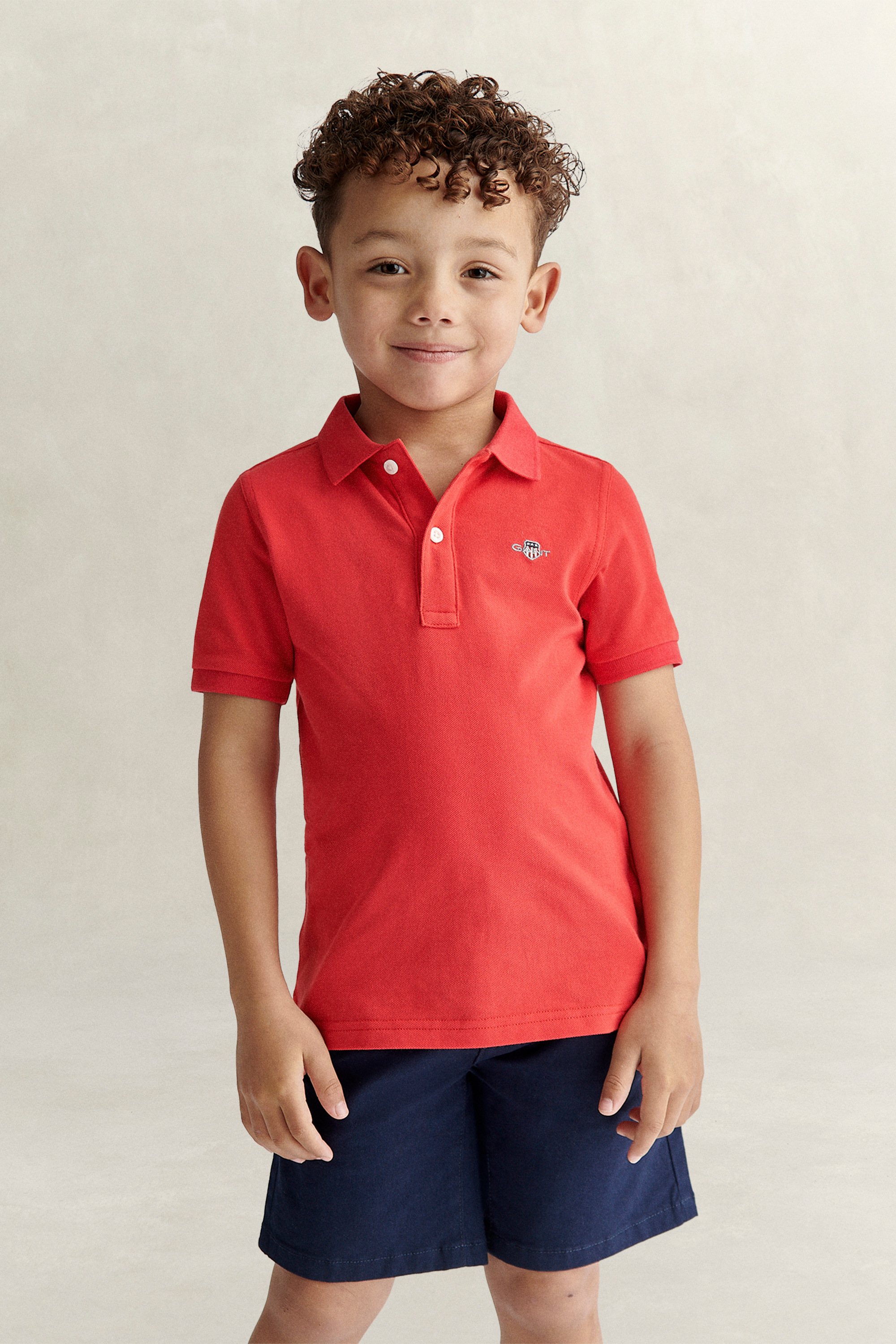 Gant Unisex Kids Rose Red Kids Shield Piqué Polo Shirt (110/116)