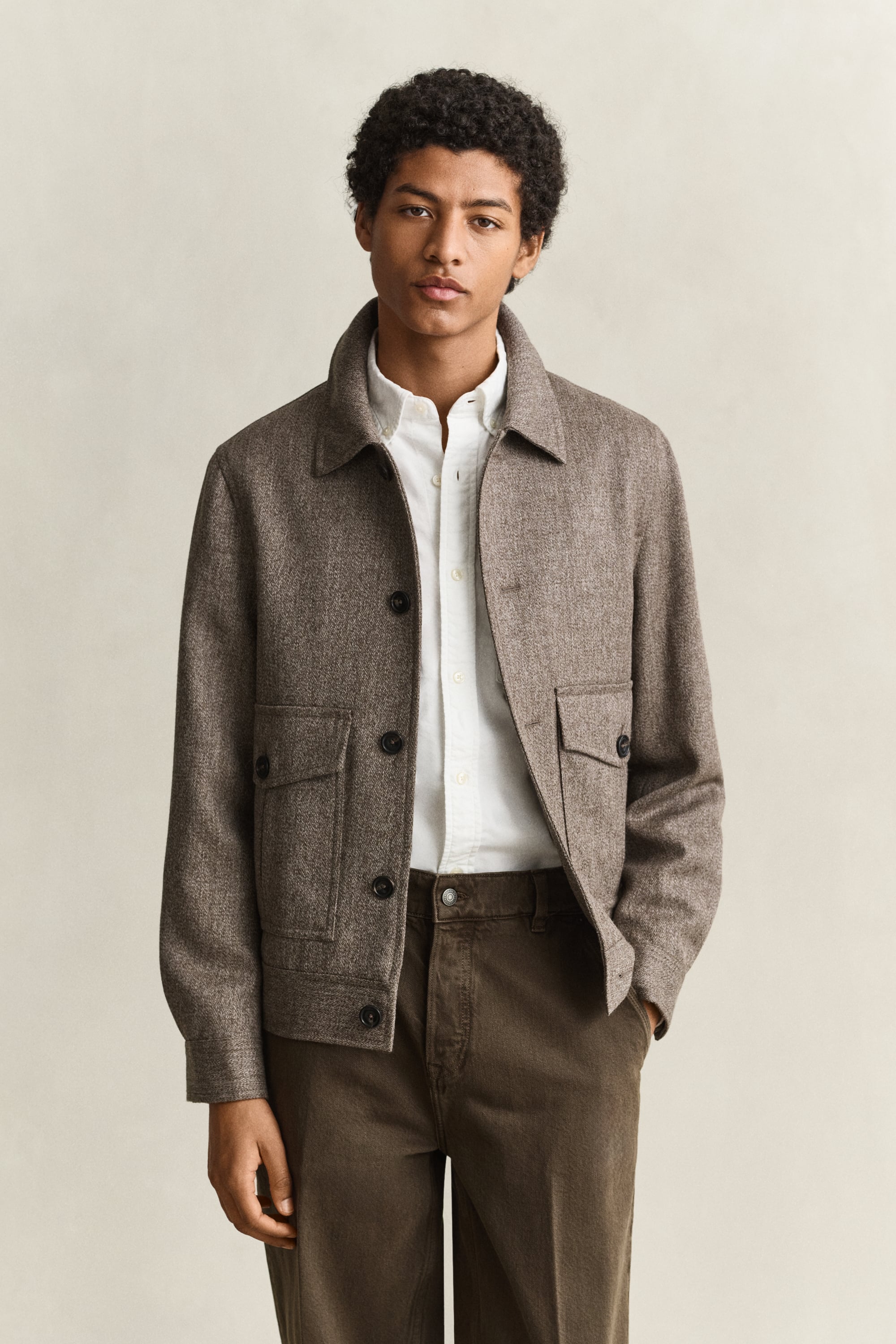 Mélange Wool Jacket FADED