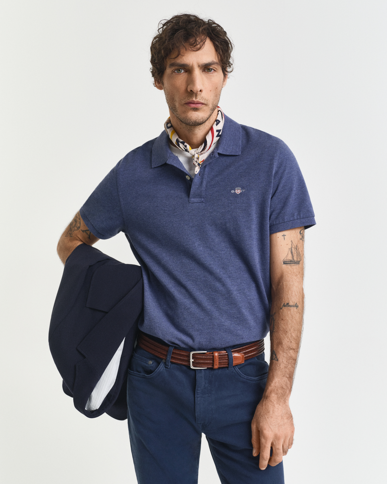 Gant Men's Regular Fit Shield Piqué Polo Shirt ) 4XL