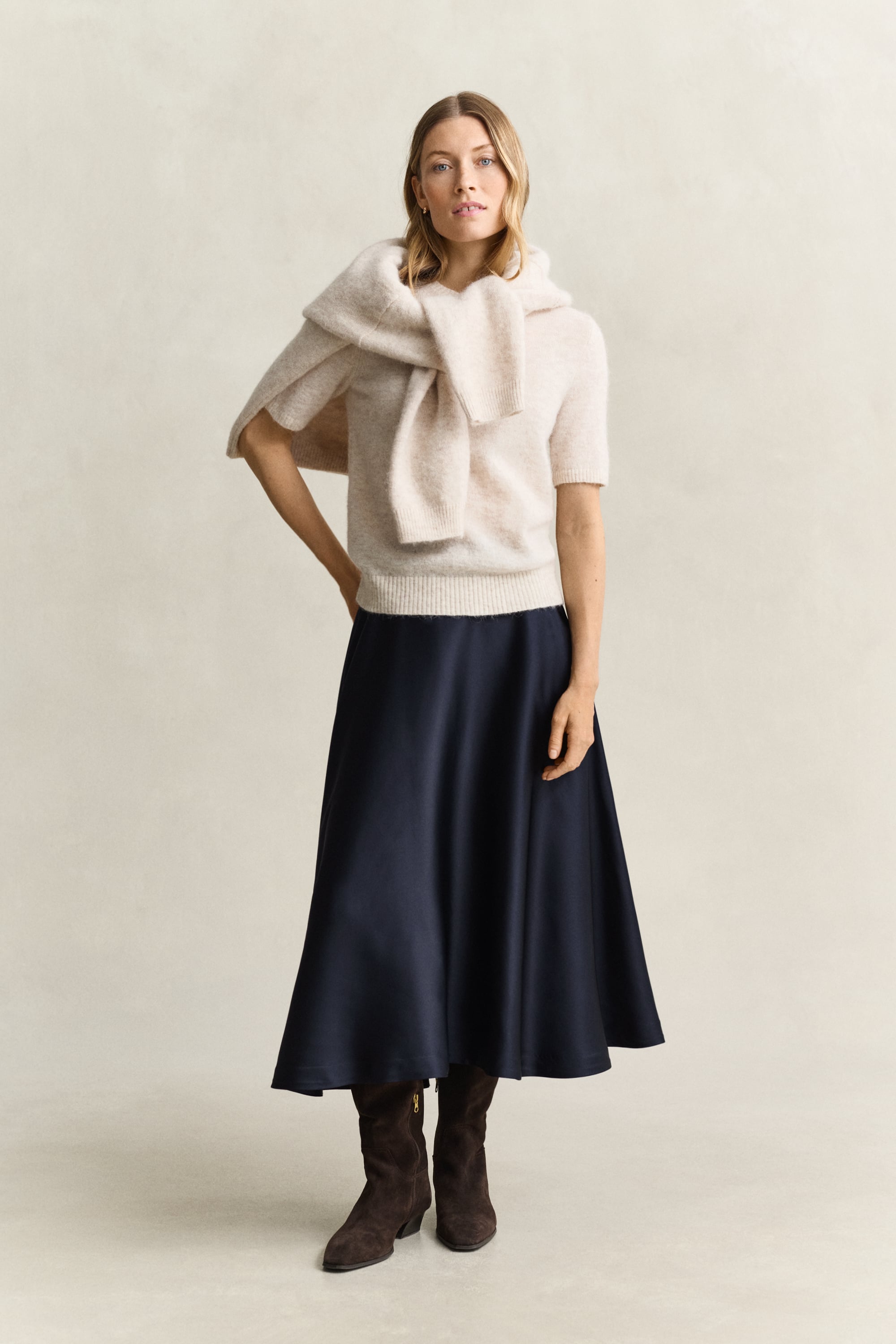 Volume Satin Skirt EVENING