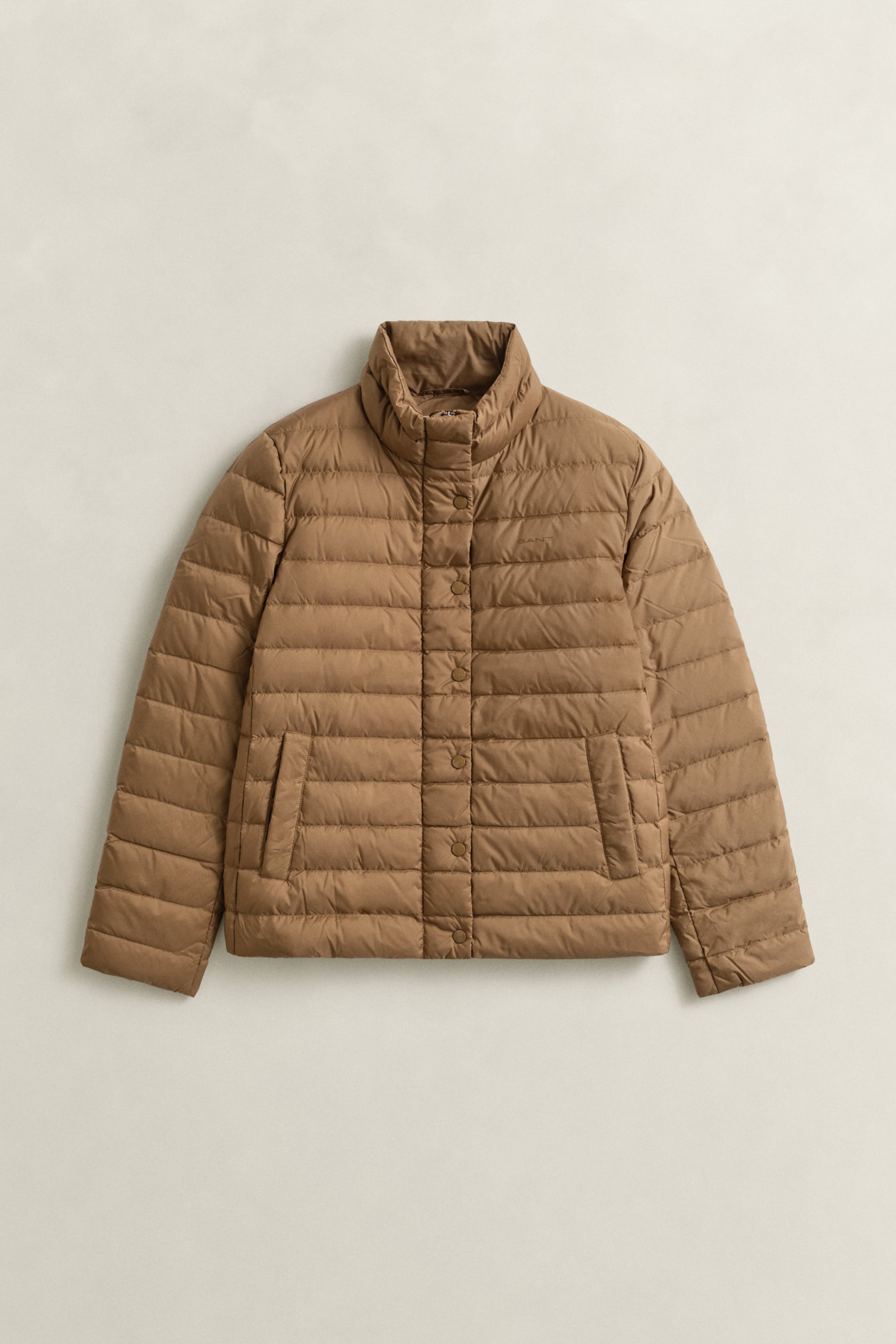 Gant Light Down Jacket In Brown