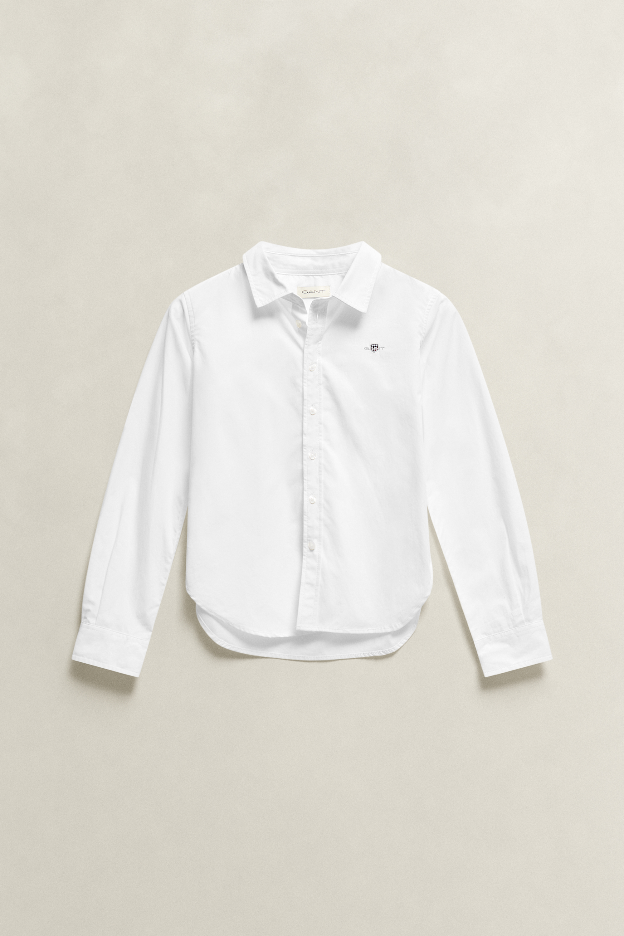 Gant Women's White Teens Teen Girls Cotton Shirt (122/128)