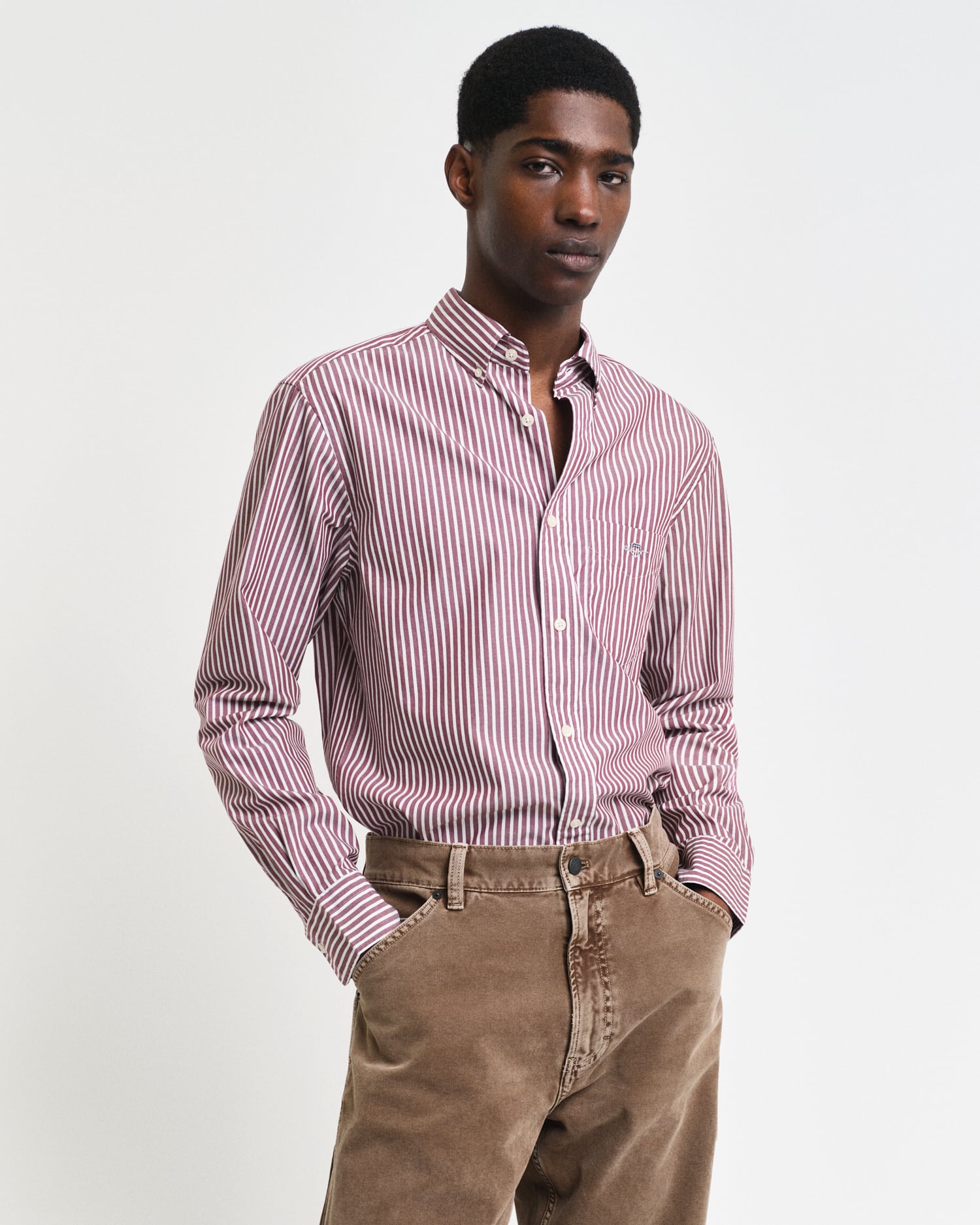 GANT Heren REG POPLIN Shirt Klassiek hemd, Zwart, Standaard, zwart, M