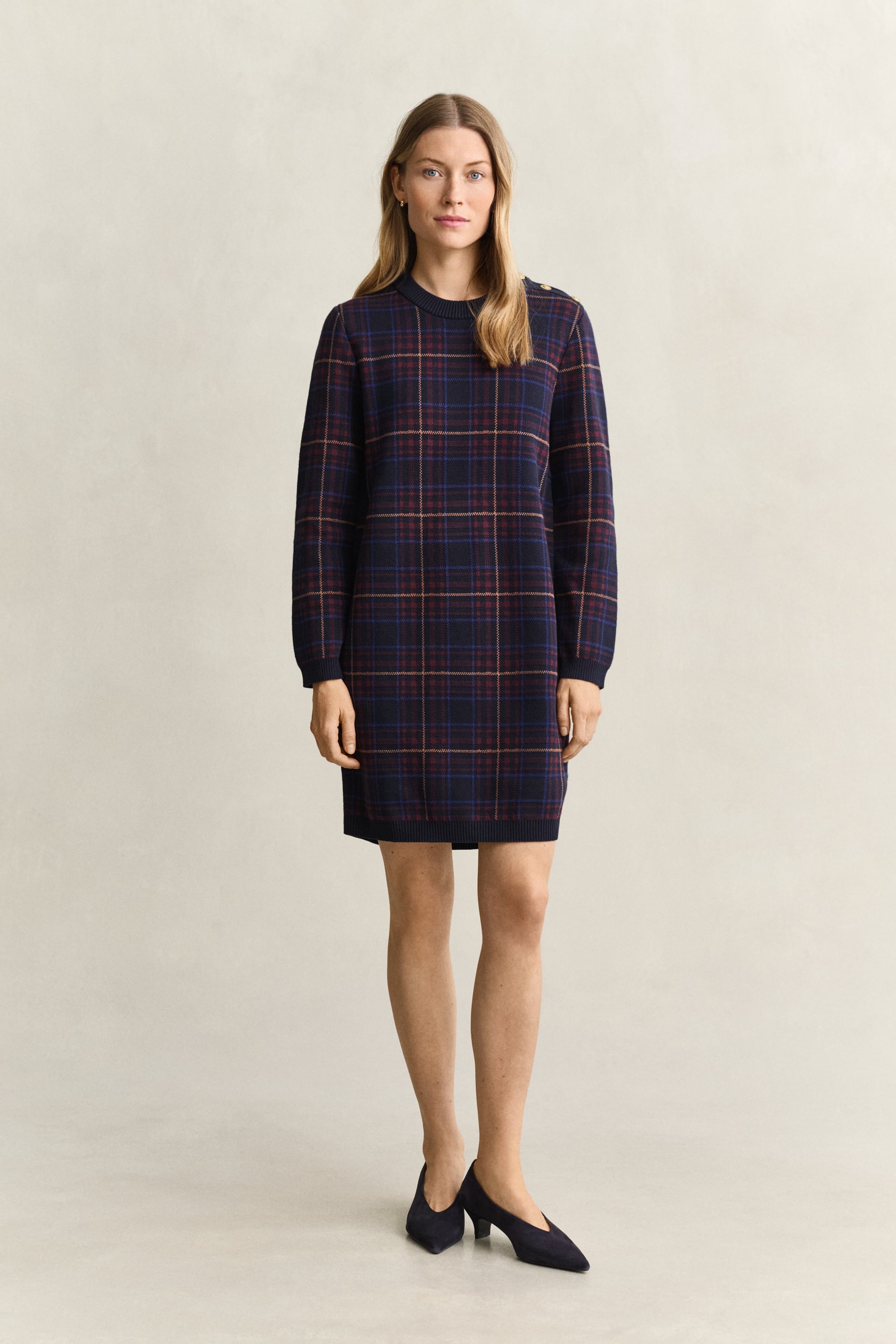 Knitted Check Dress EVENING