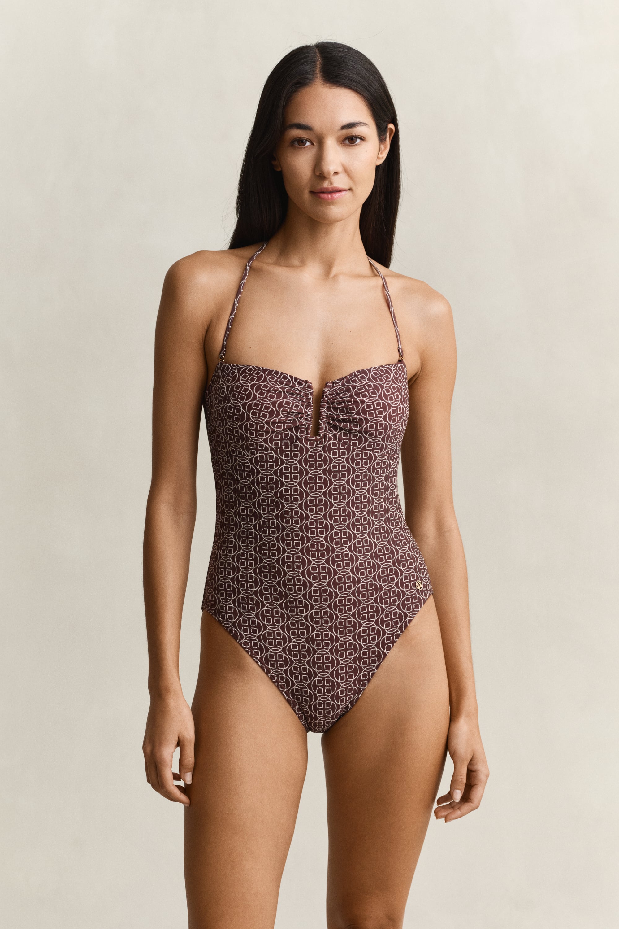 Gant Women's Fresh Soil Printed Padded Swimsuit (S)