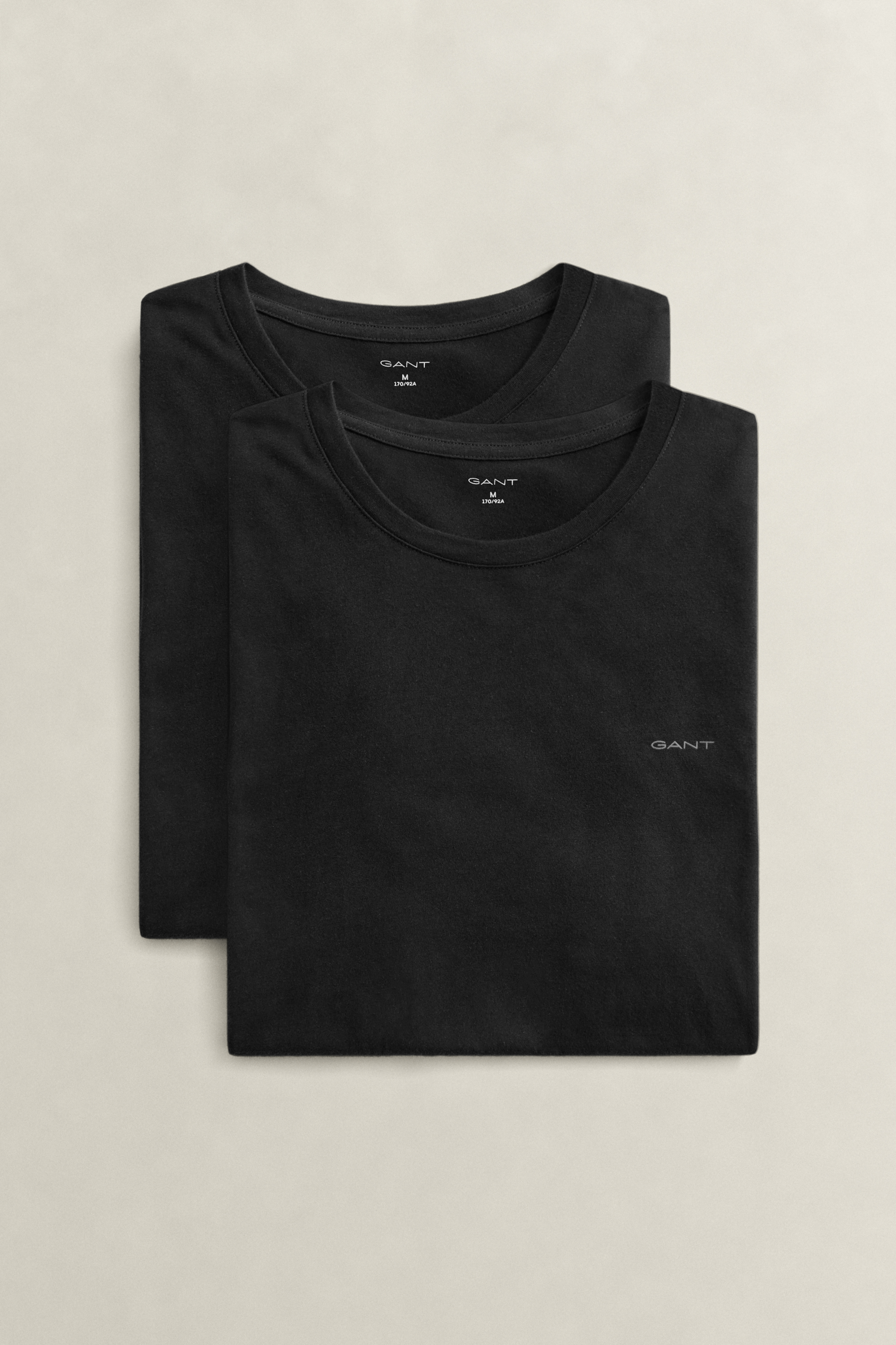 Gant Men's Black 2-Pack Crew Neck T-Shirts (Xxxl)