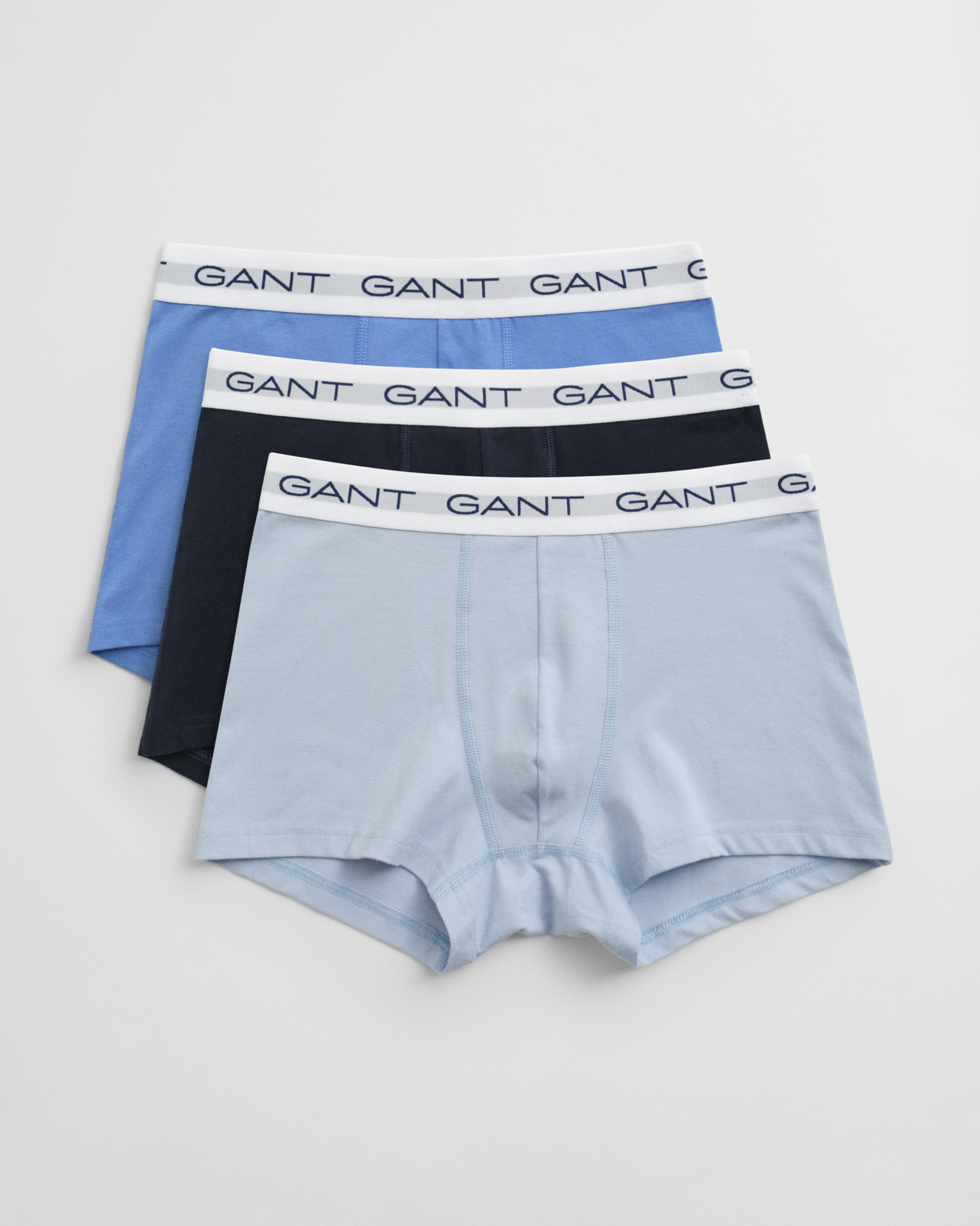 Gant Men's Blue 3-Pack Trunks (S) Small