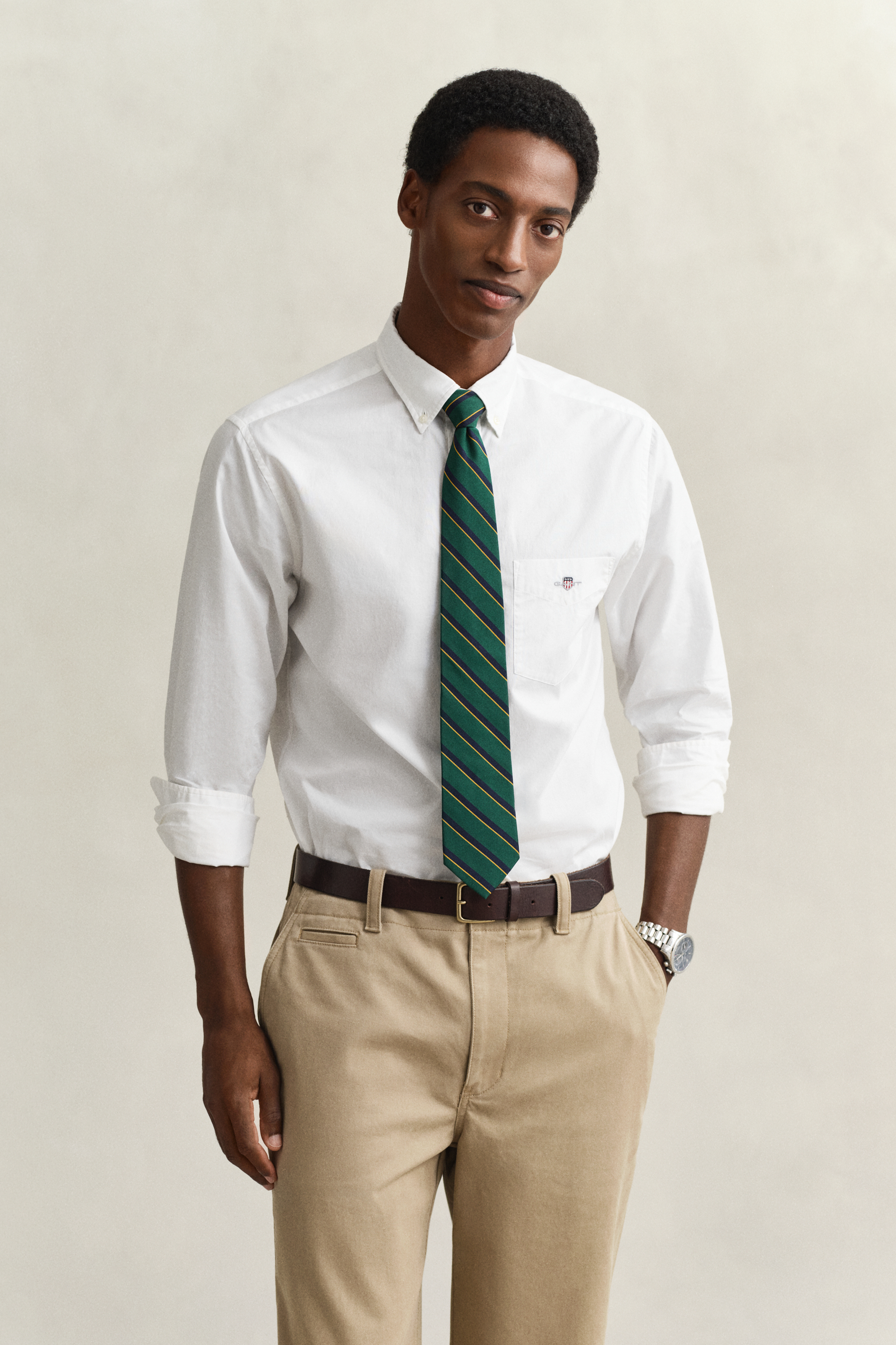 Gant Men's White Regular Fit Classic Poplin Shirt (Xl)