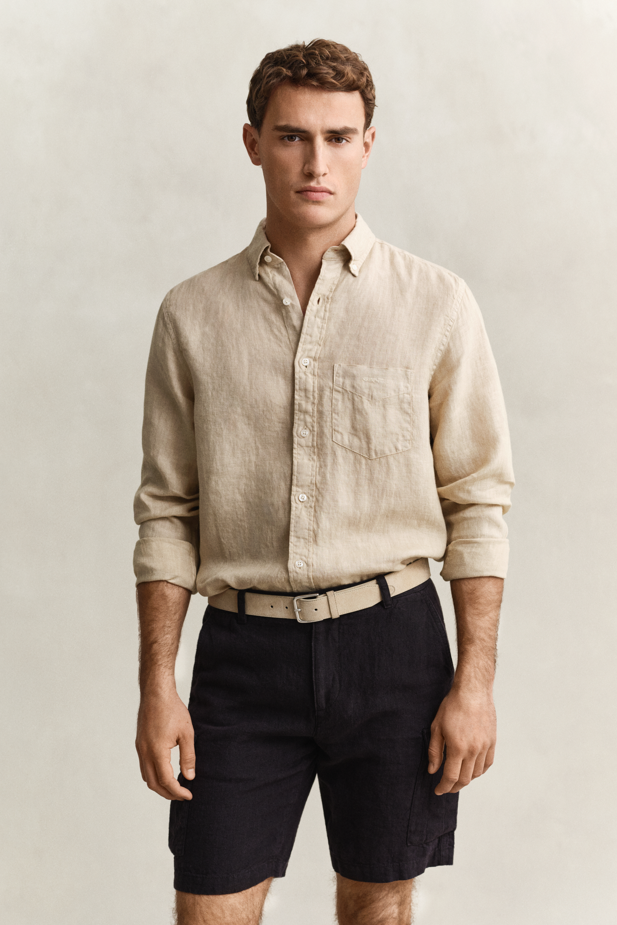 Gant Men's Oat Beige Linen Shirt (4Xl)