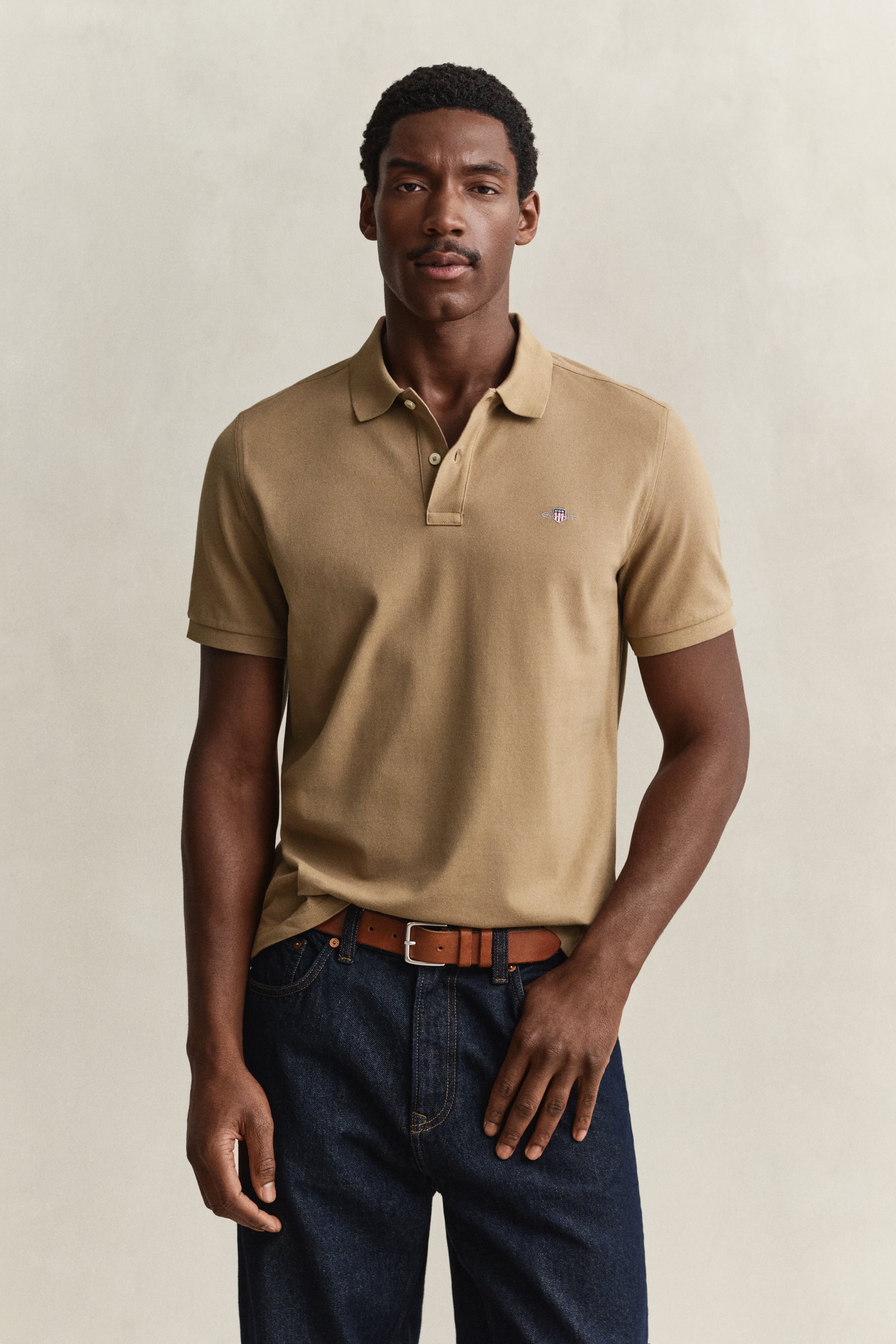 Gant Men's Beige Regular Fit Polo Shirt (Xxxl) Light Taupe