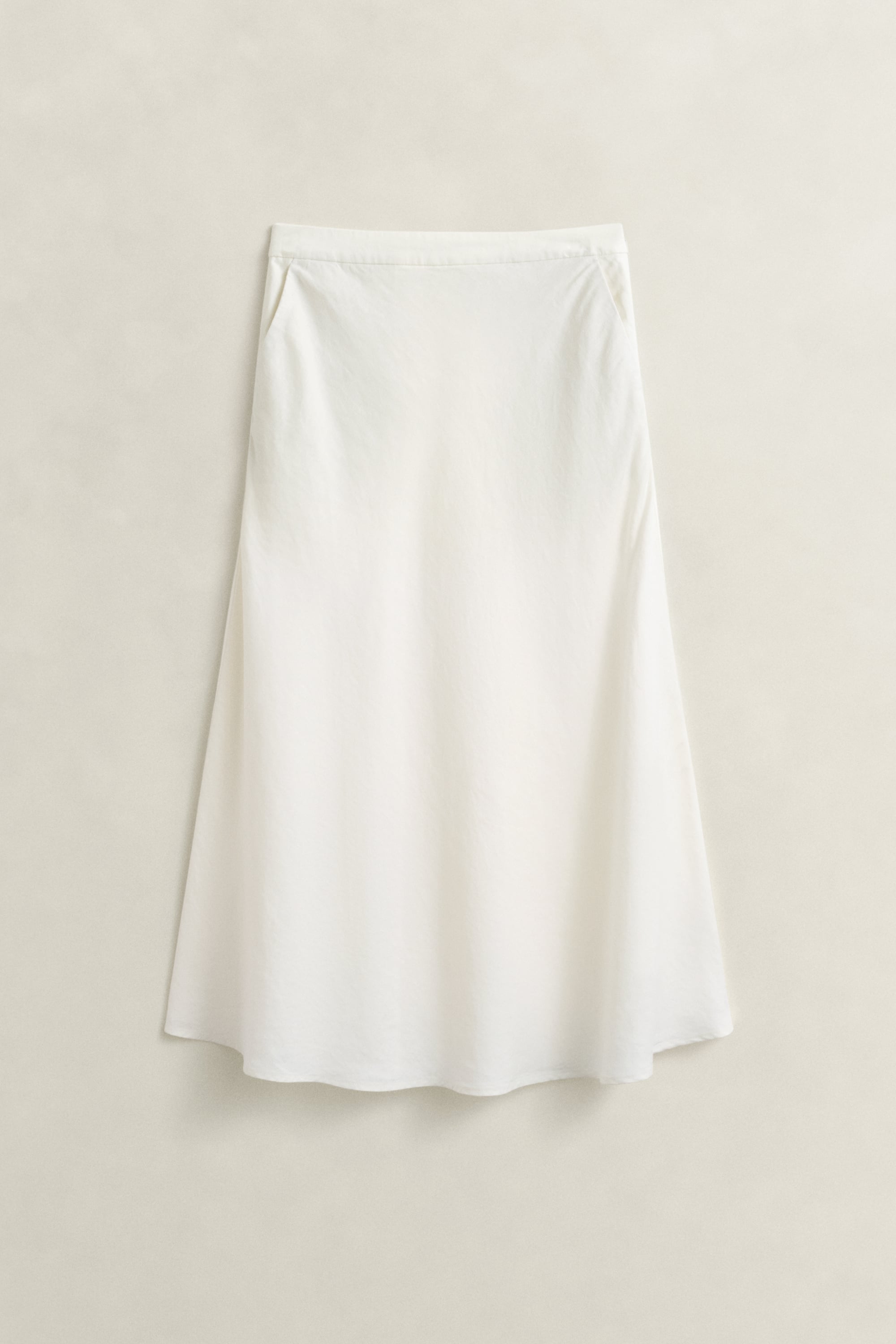 Flared Linen Blend Skirt