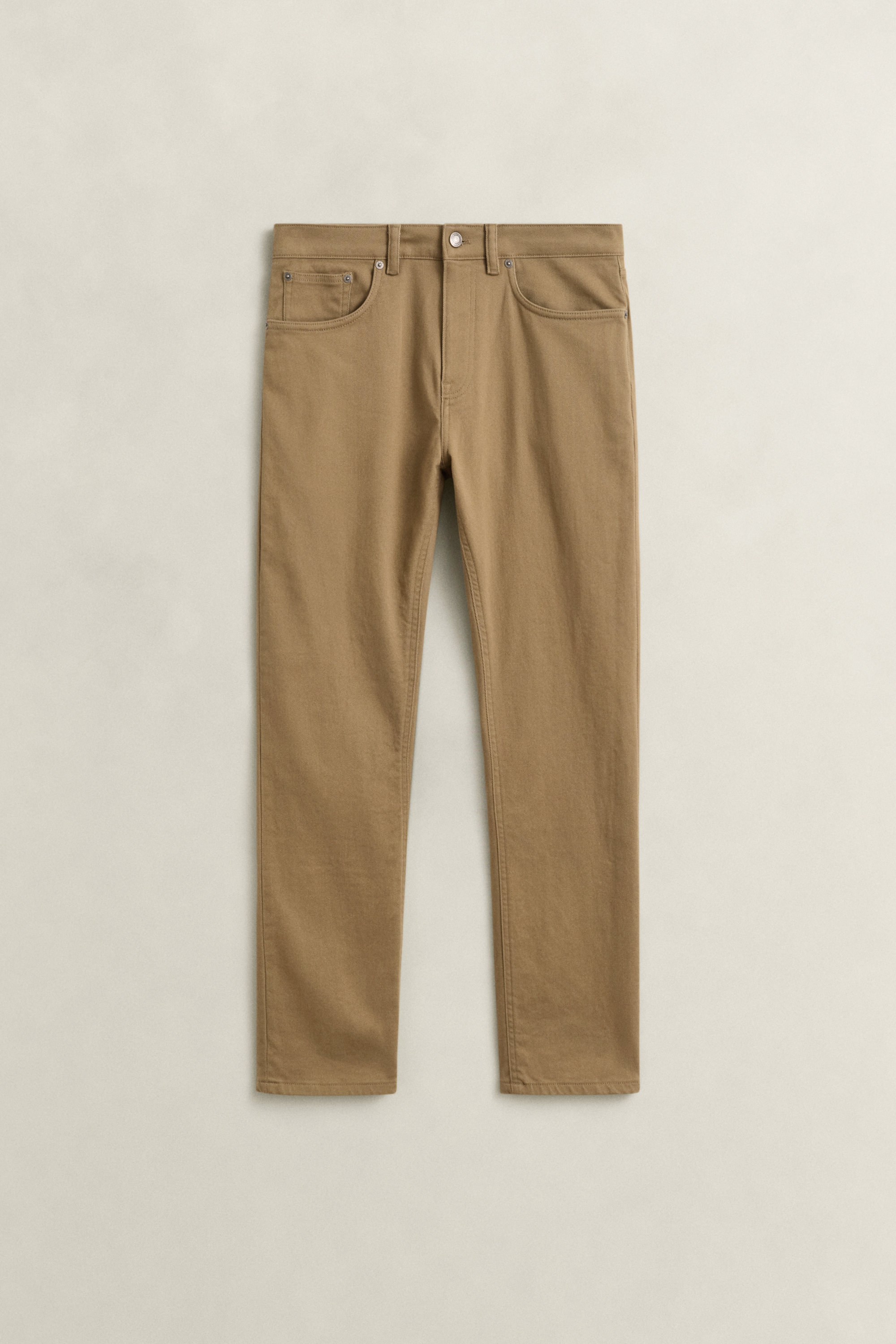 Gant Men's Beige Regular Fit Twill Jeans (42/32) Light Taupe