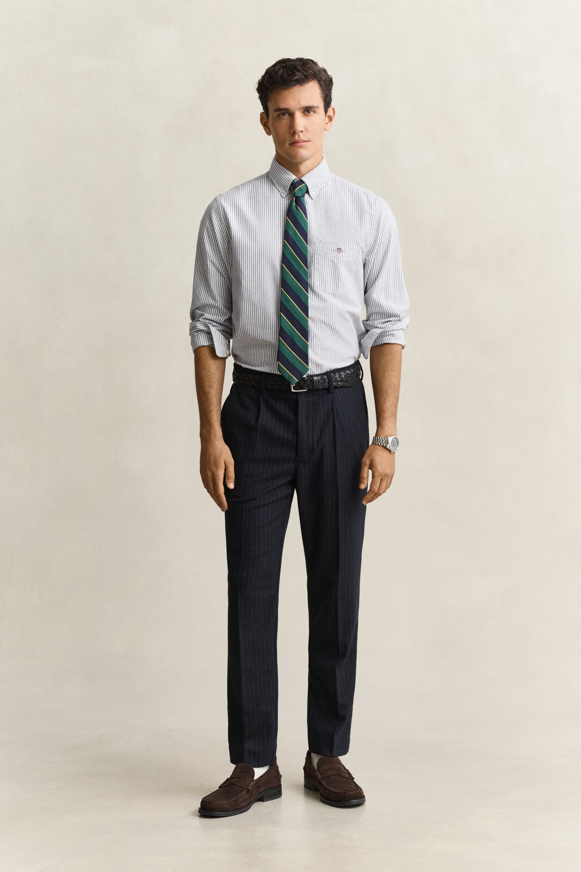 Tapered Wool Flannel Pants EVENING