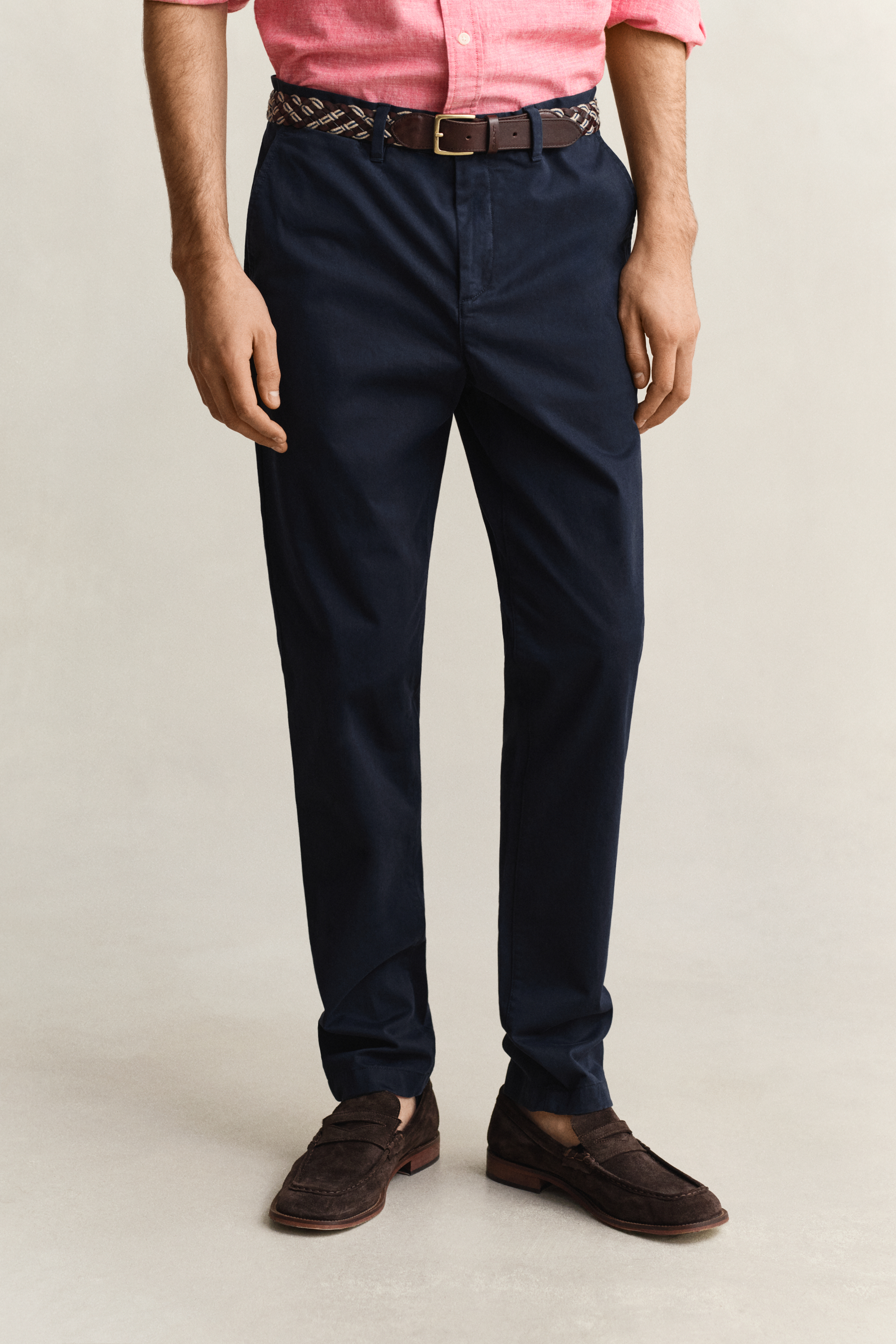Gant Men's Navy Slim Fit Classic Chinos (36/32) Evening Blue