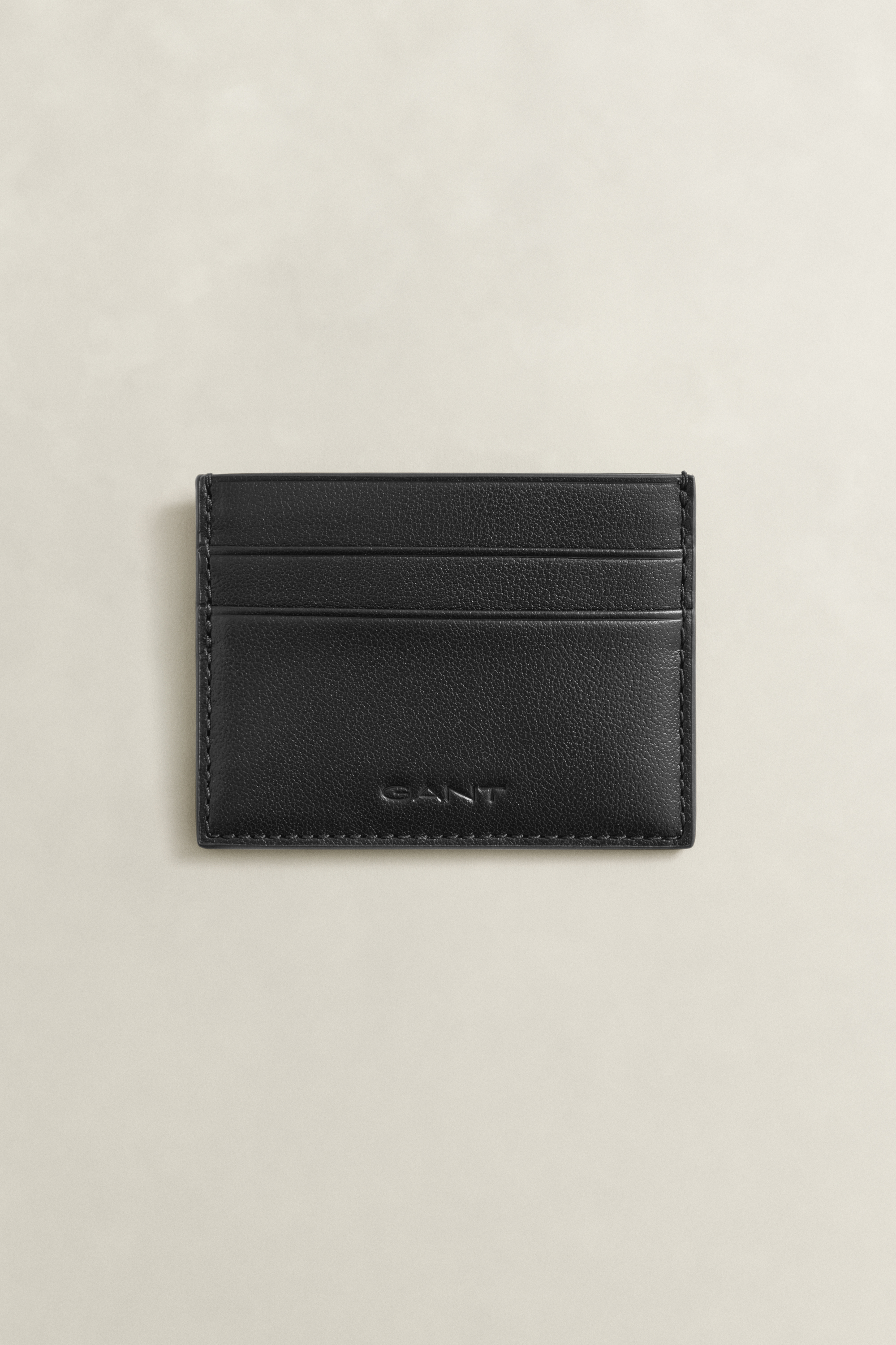 Gant Men's Leather Card Holder with Five Slots in Black, One Size - Image 4