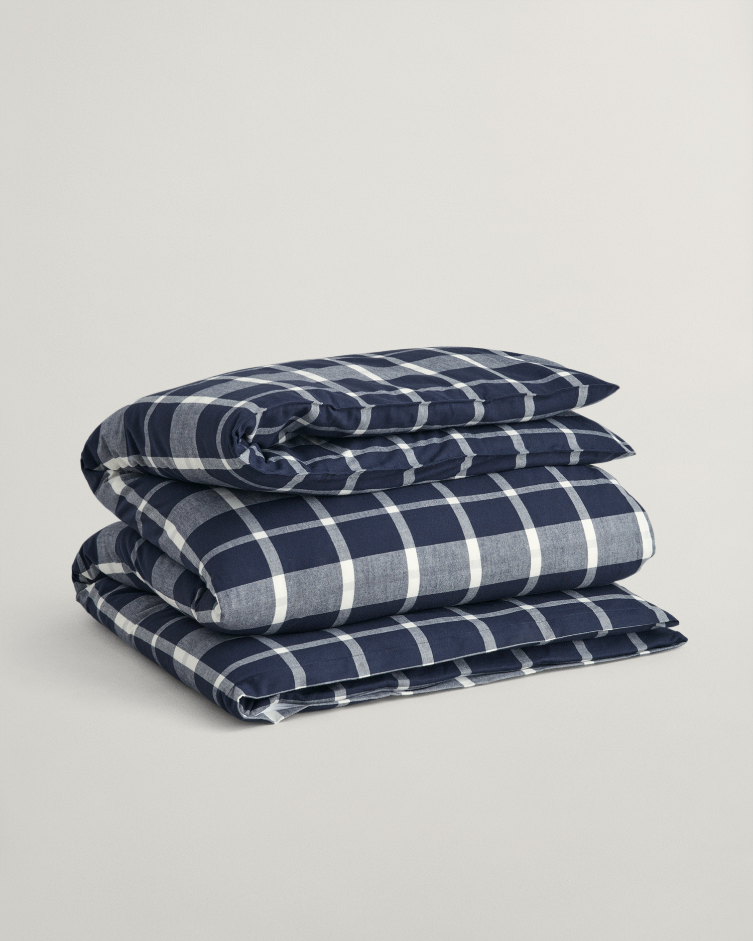 GANT Home Flannel Check Double Duvet (240x220) Blue
