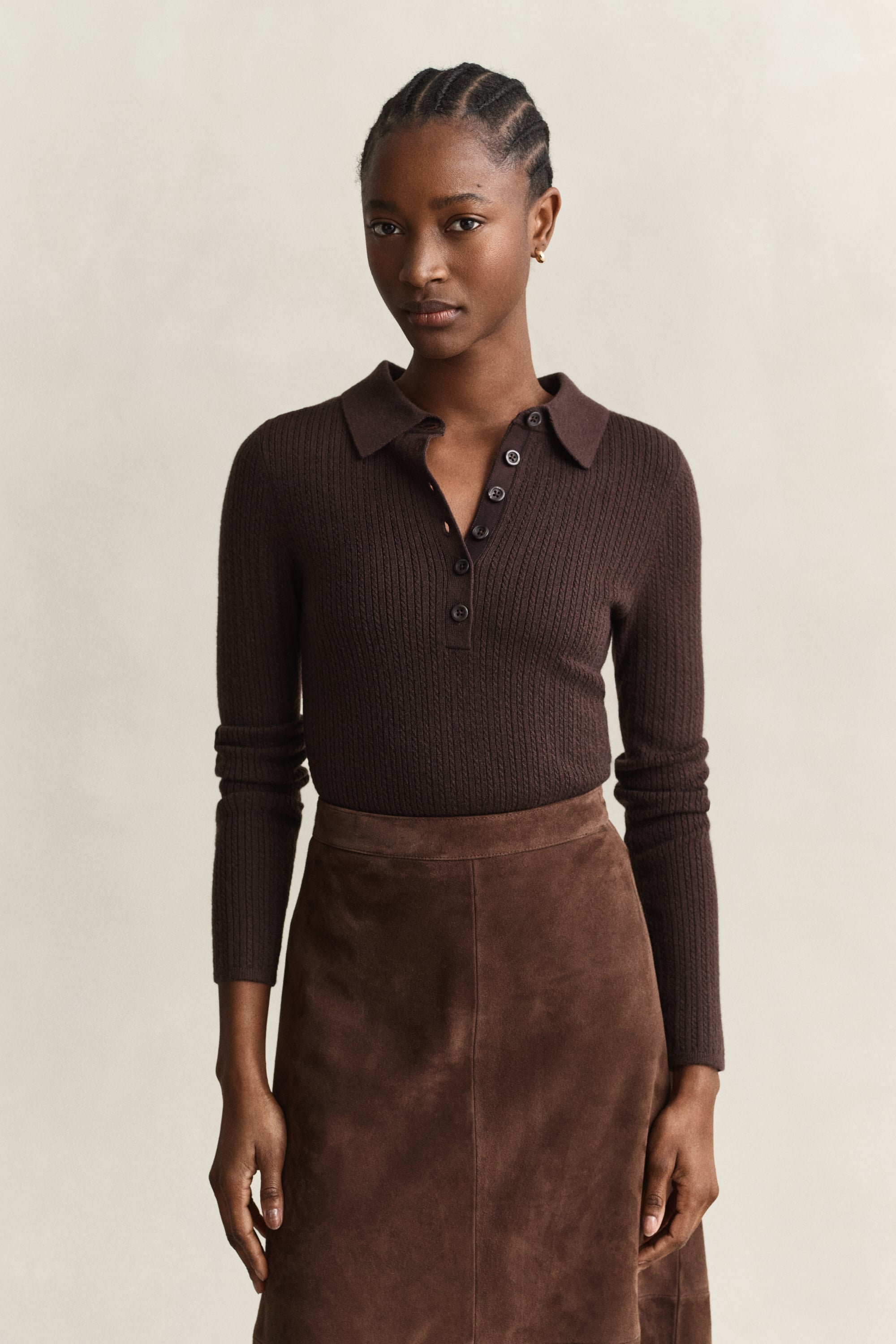 Cable Knit Top MELANGE